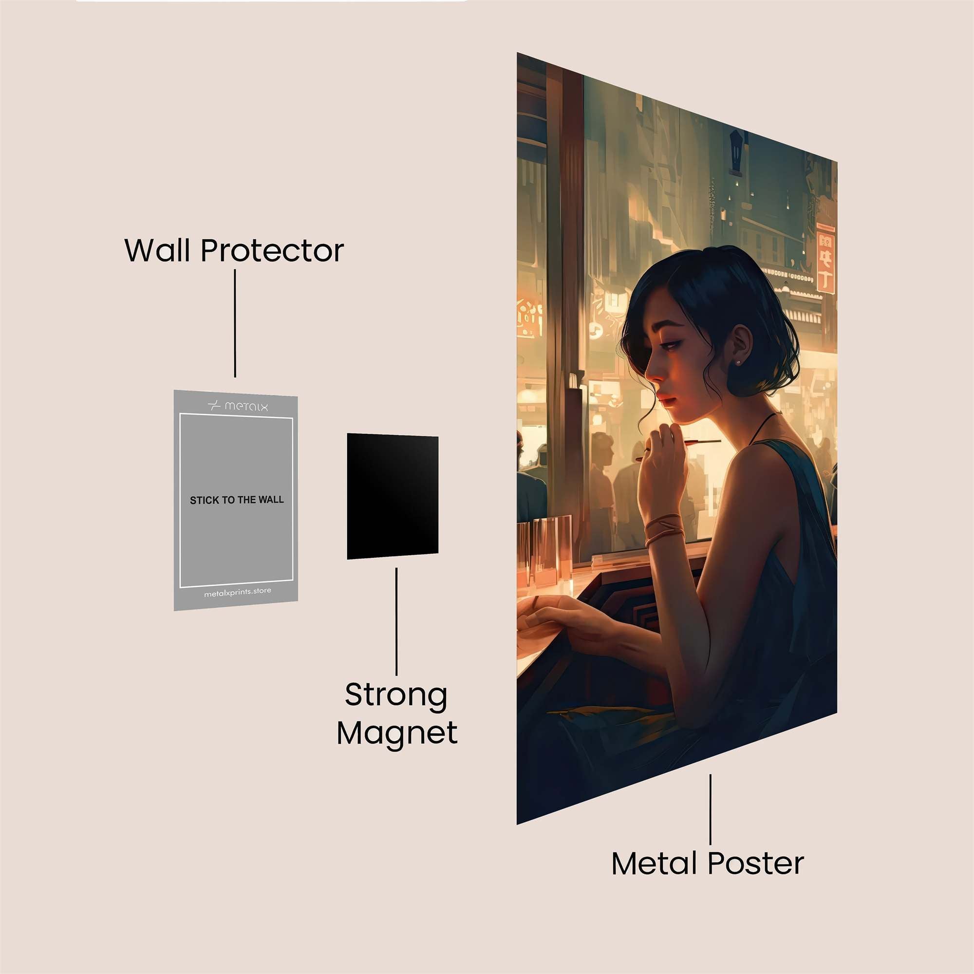 Neon Solitude Safe Wall Magnetic / M