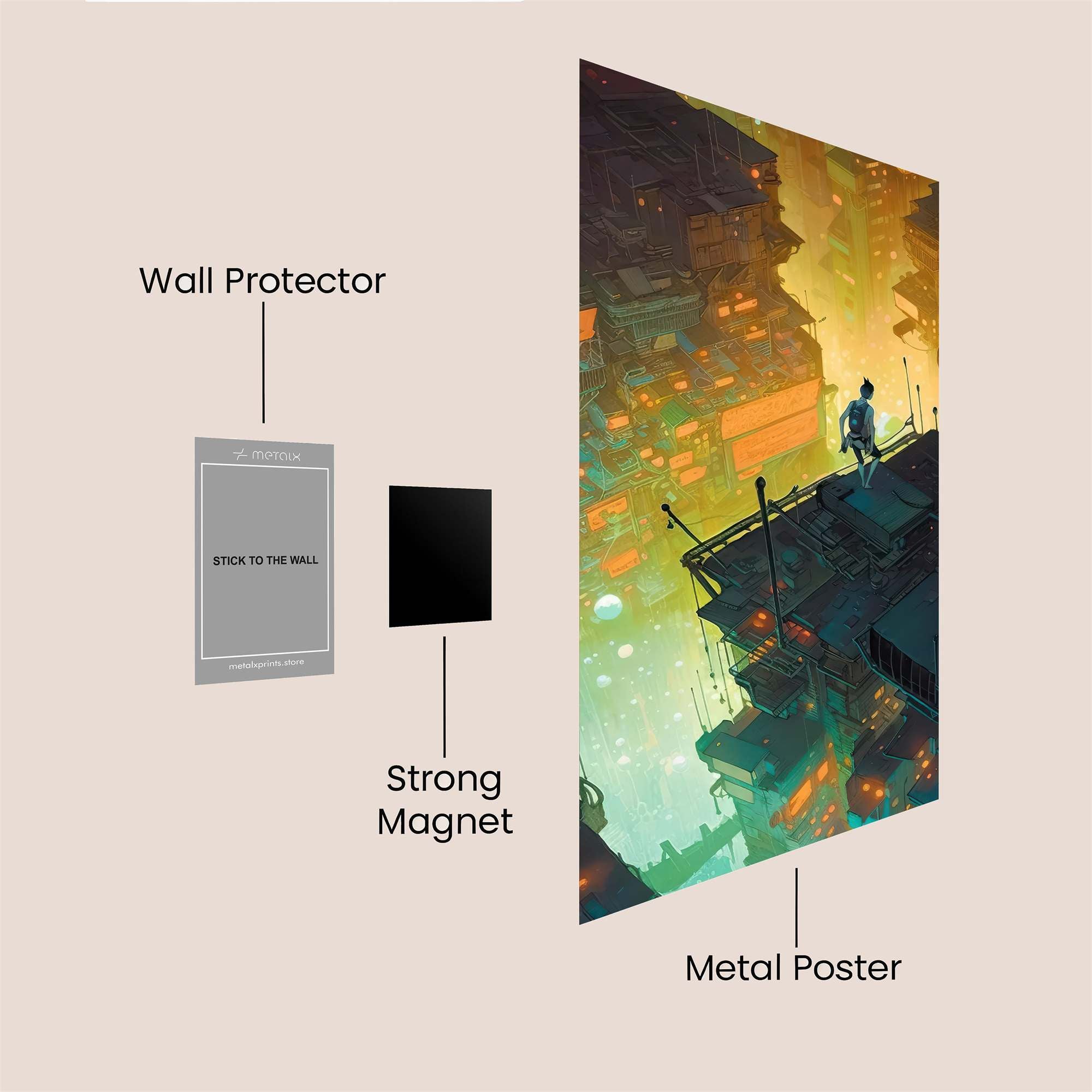 Cyberpunk Leap Safe Wall Magnetic / M