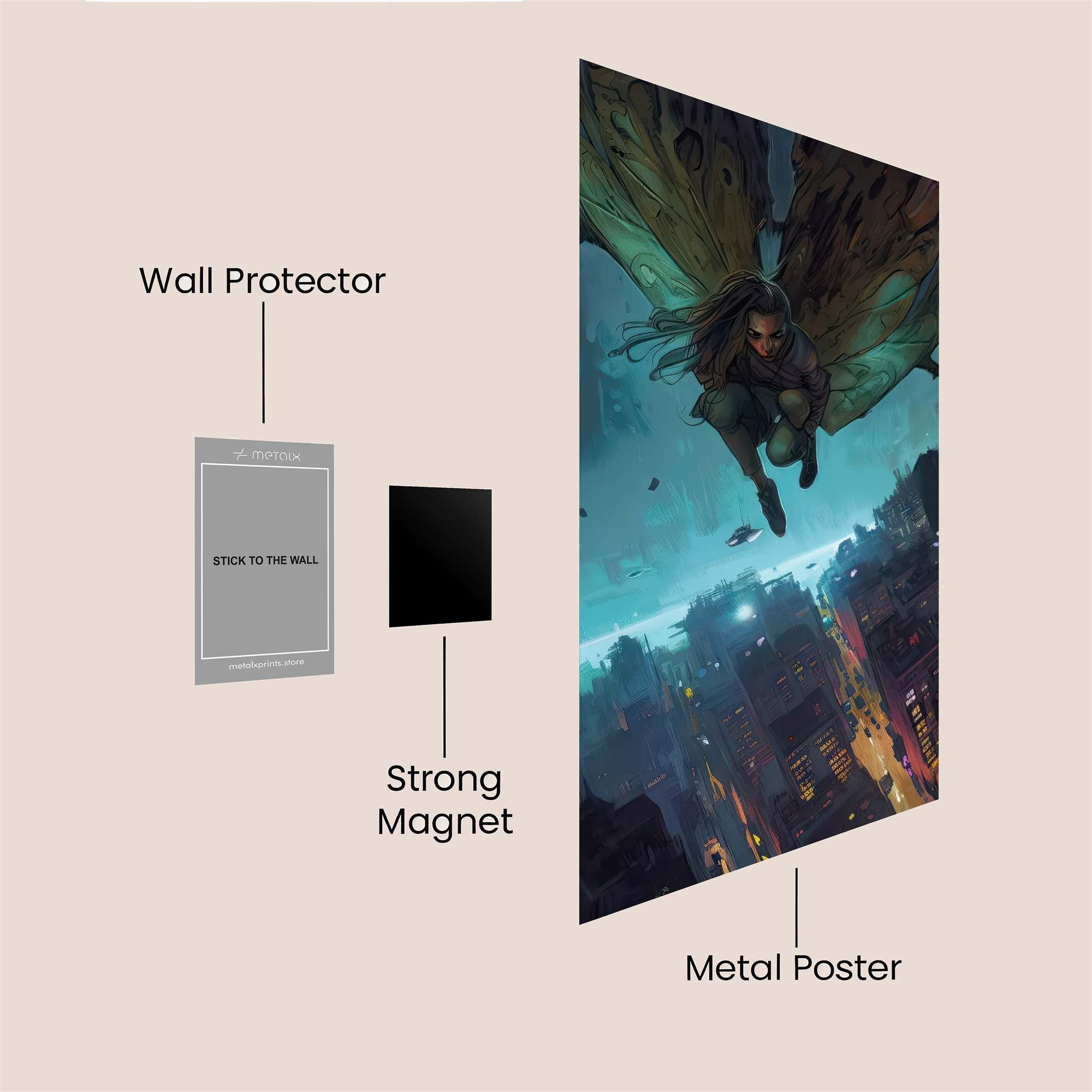 Moth Serenity Safe Wall Magnetic / M