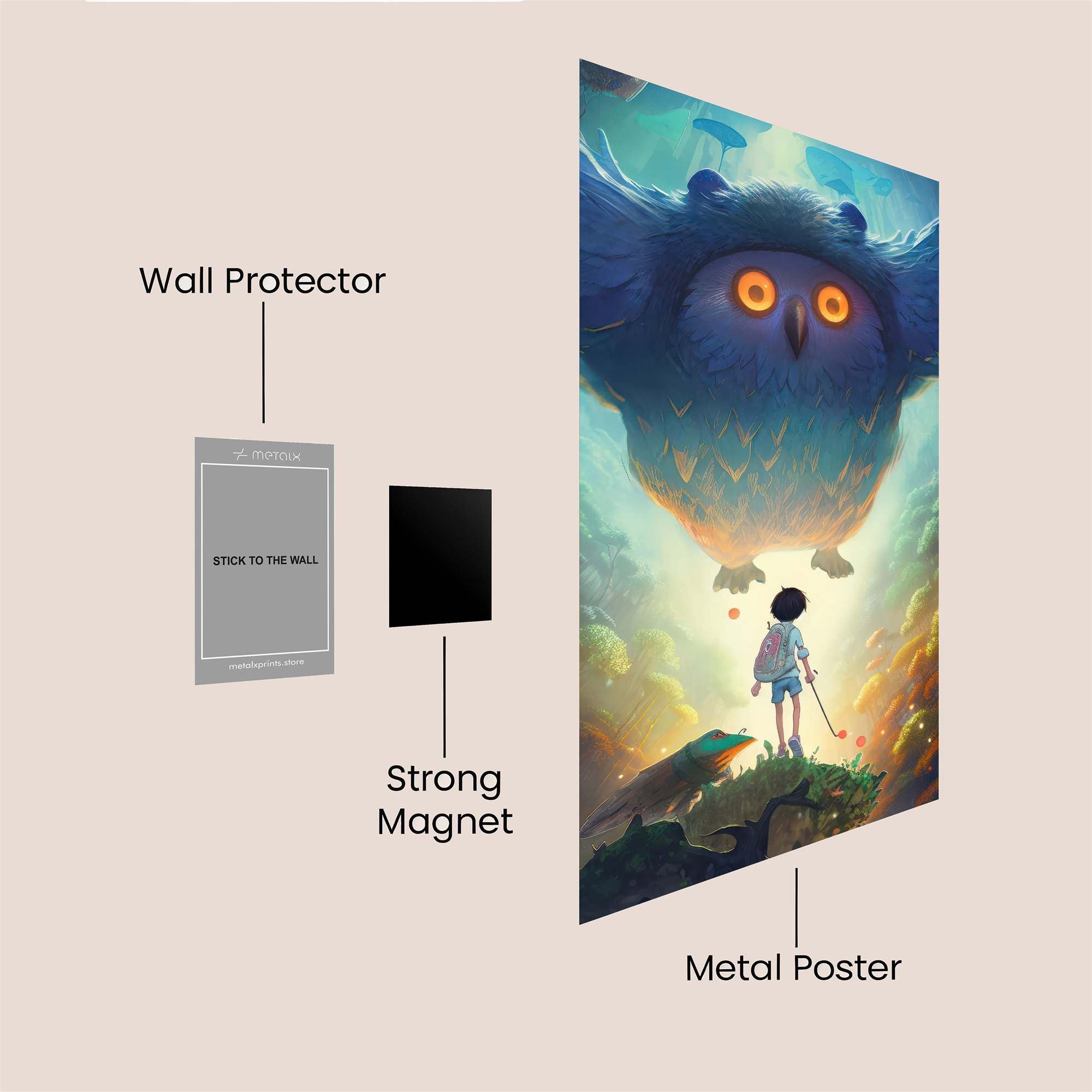 Owl Wonder Safe Wall Magnetic / M