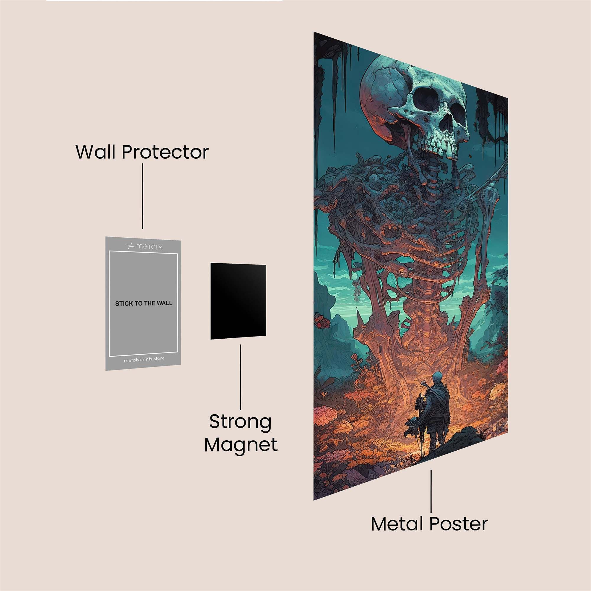 Skeleton Enigma Safe Wall Magnetic / M