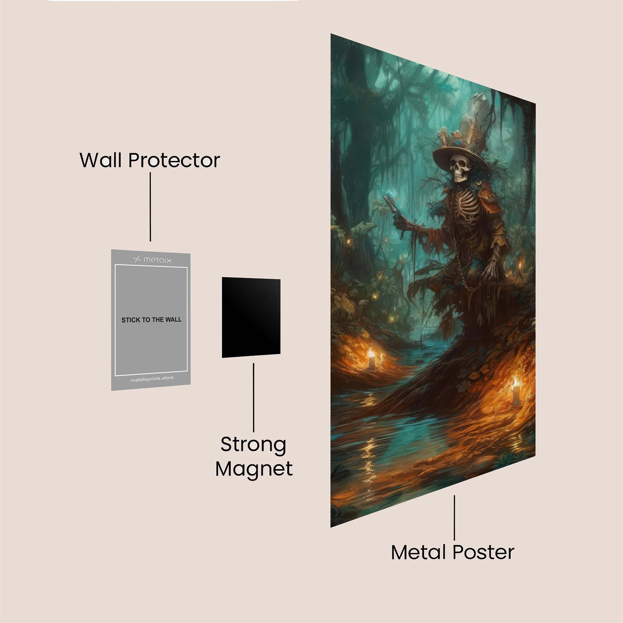 Skeleton Enigma Safe Wall Magnetic / M