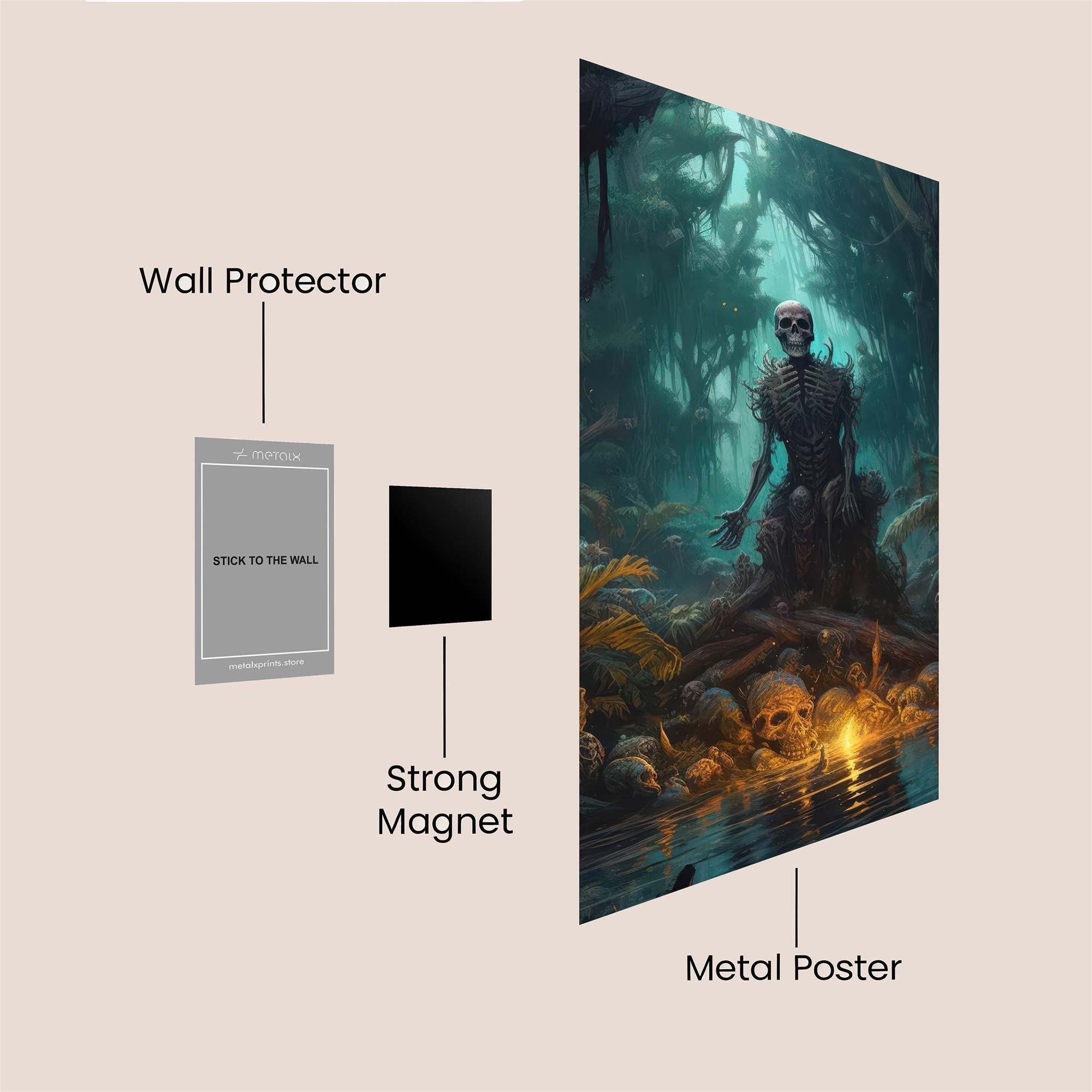 Skeleton Enigma Safe Wall Magnetic / M