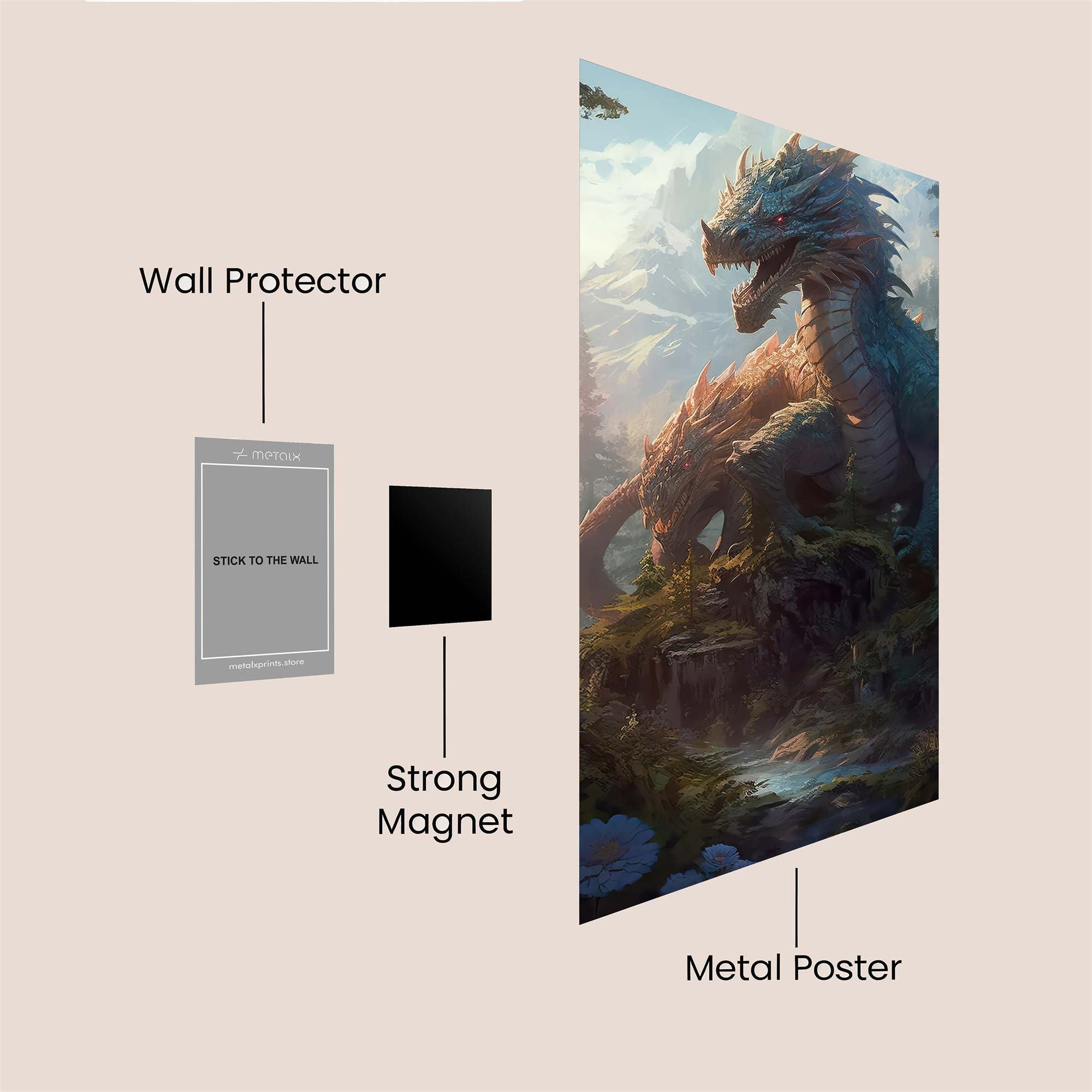 Dragon Serenity Safe Wall Magnetic / M