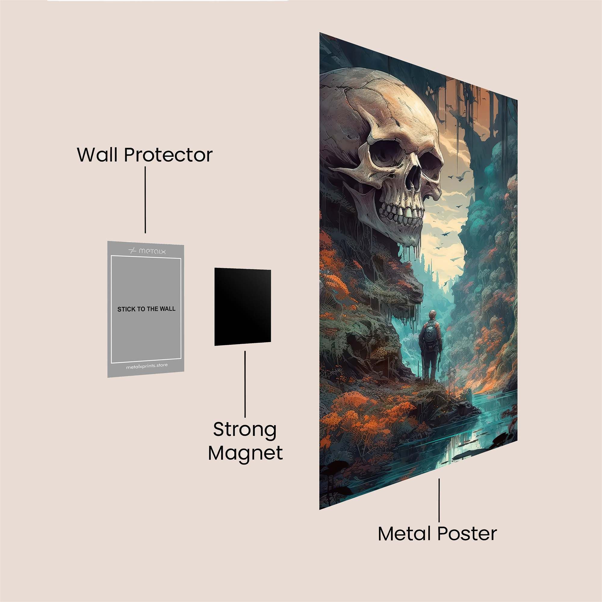 Skull Odyssey Safe Wall Magnetic / M
