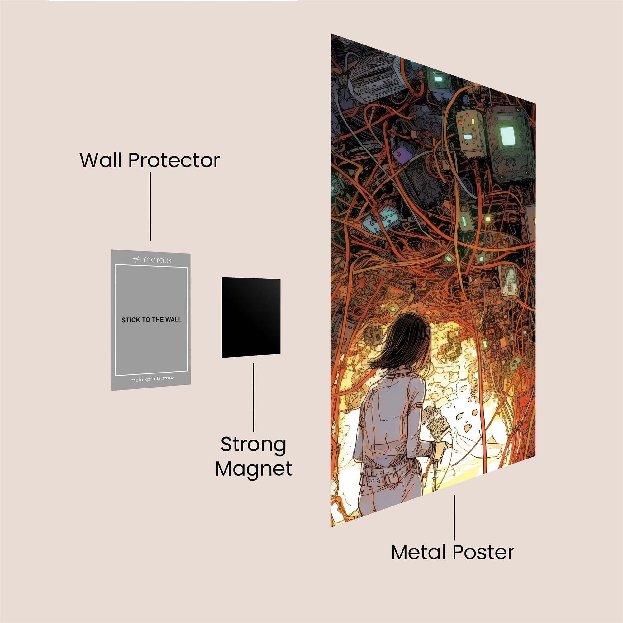 Cyber Labyrinth Safe Wall Magnetic / M