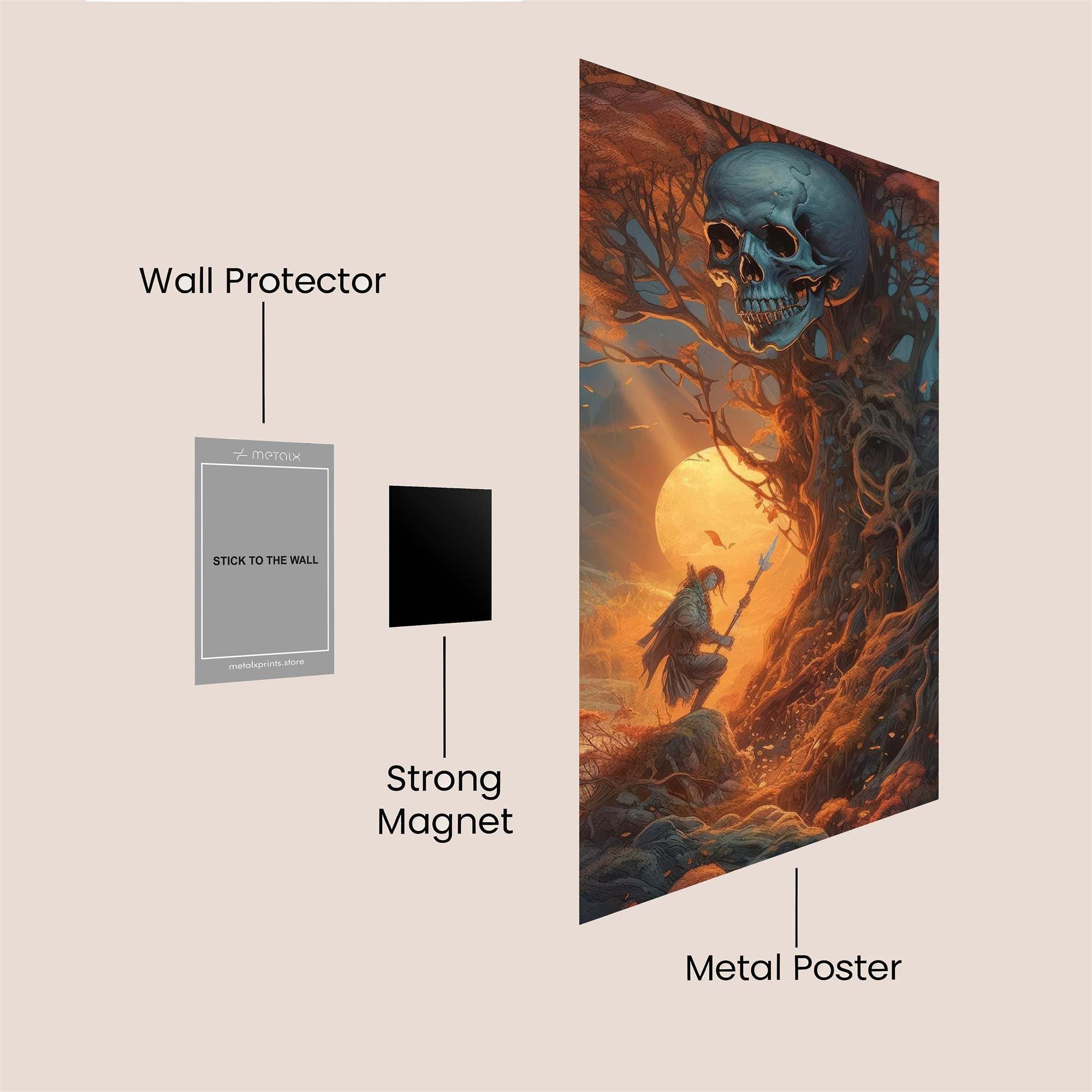 Skull Enigma Safe Wall Magnetic / M