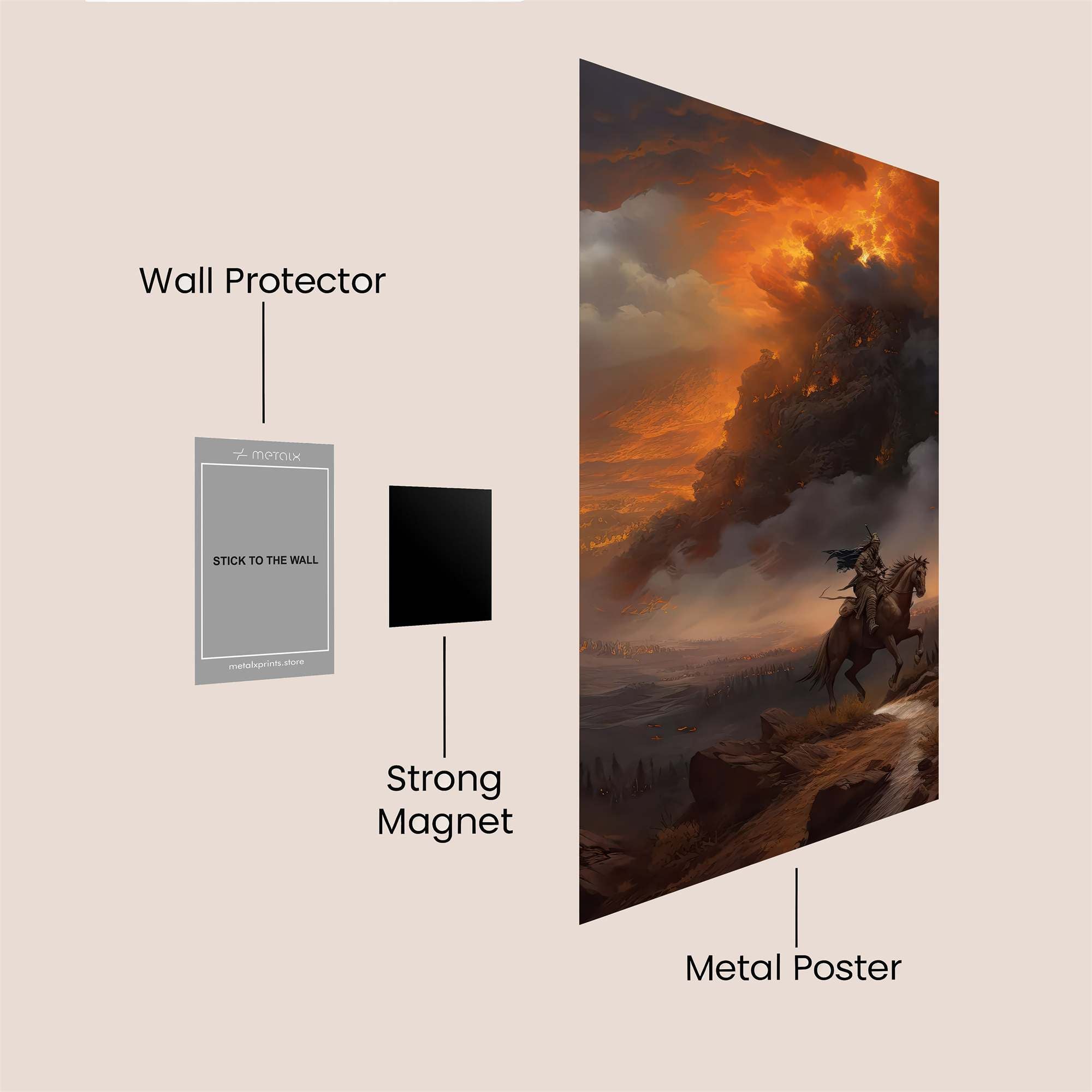 Warrior's Blaze Safe Wall Magnetic / M