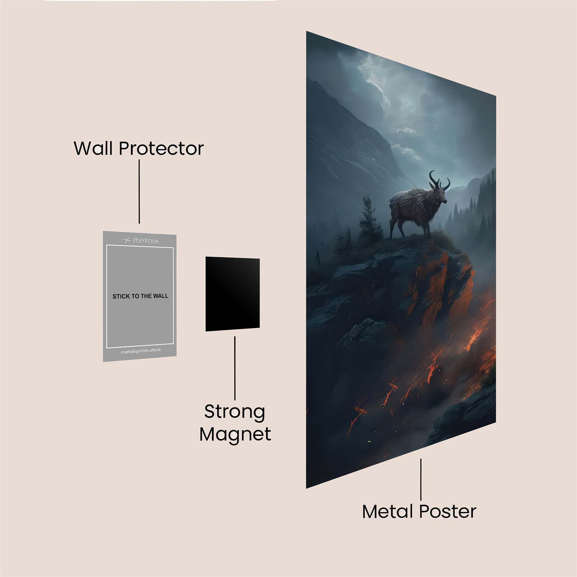 Stag Inferno Safe Wall Magnetic / M