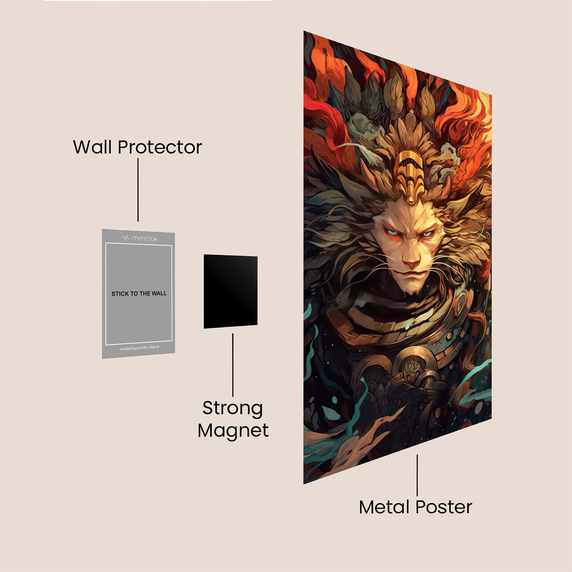 Lion Majesty Safe Wall Magnetic / M