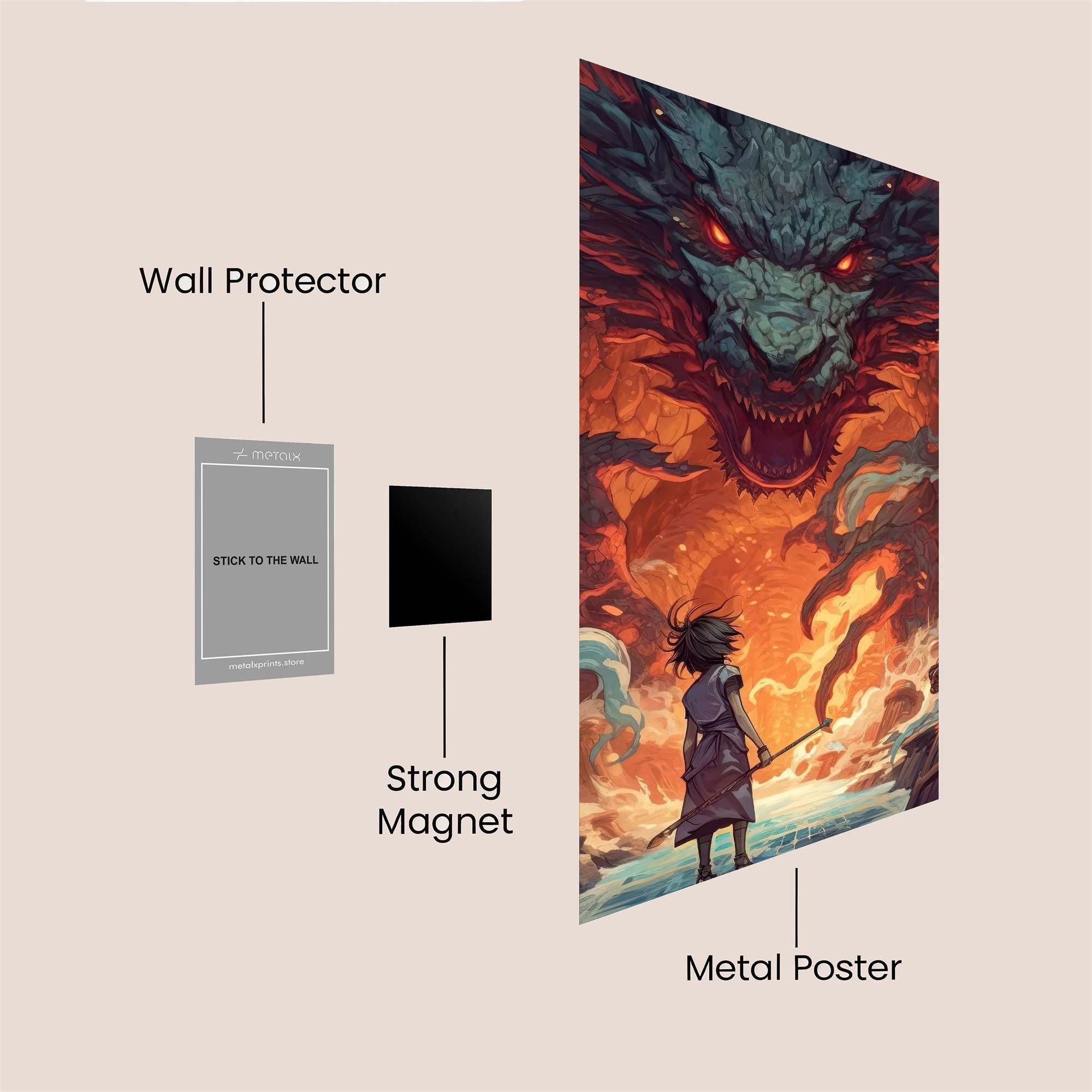 Dragon Wrath Safe Wall Magnetic / M