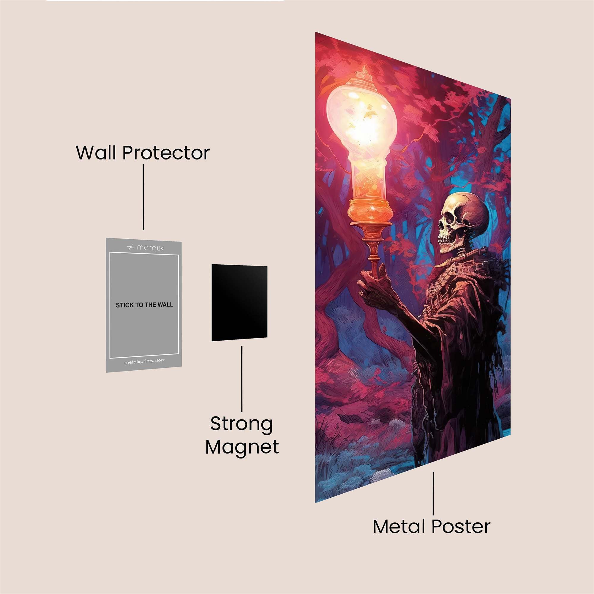 Skull Serenity Safe Wall Magnetic / M