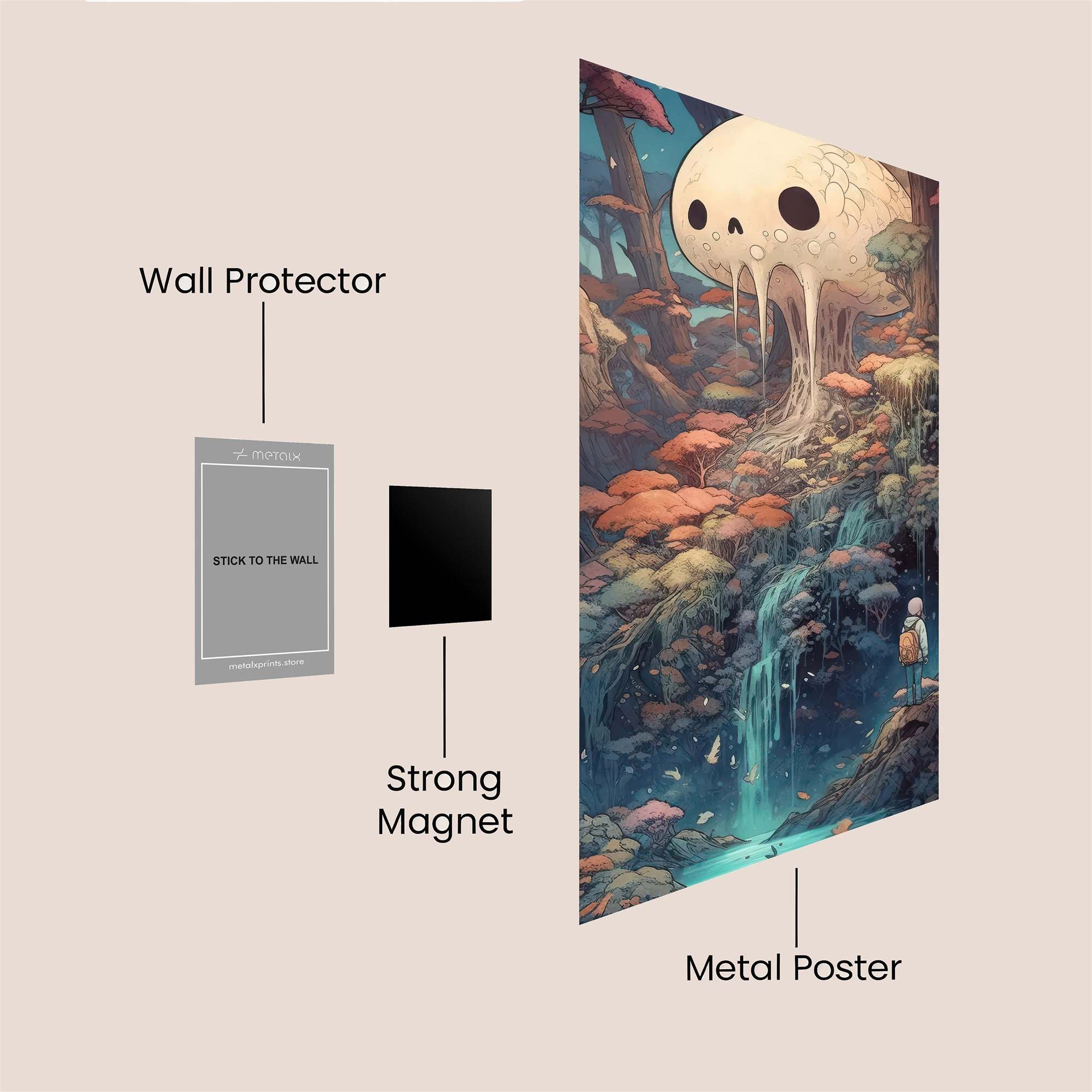 Skull Dreamscape Safe Wall Magnetic / M