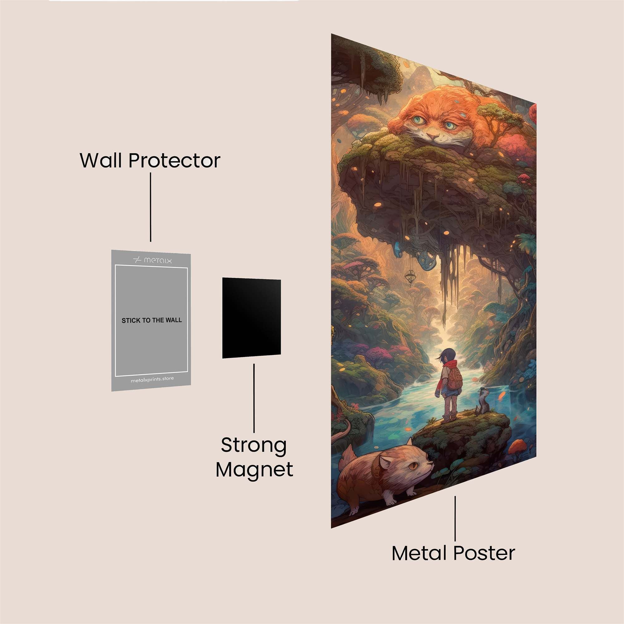 Cheshire Whimsy Safe Wall Magnetic / M