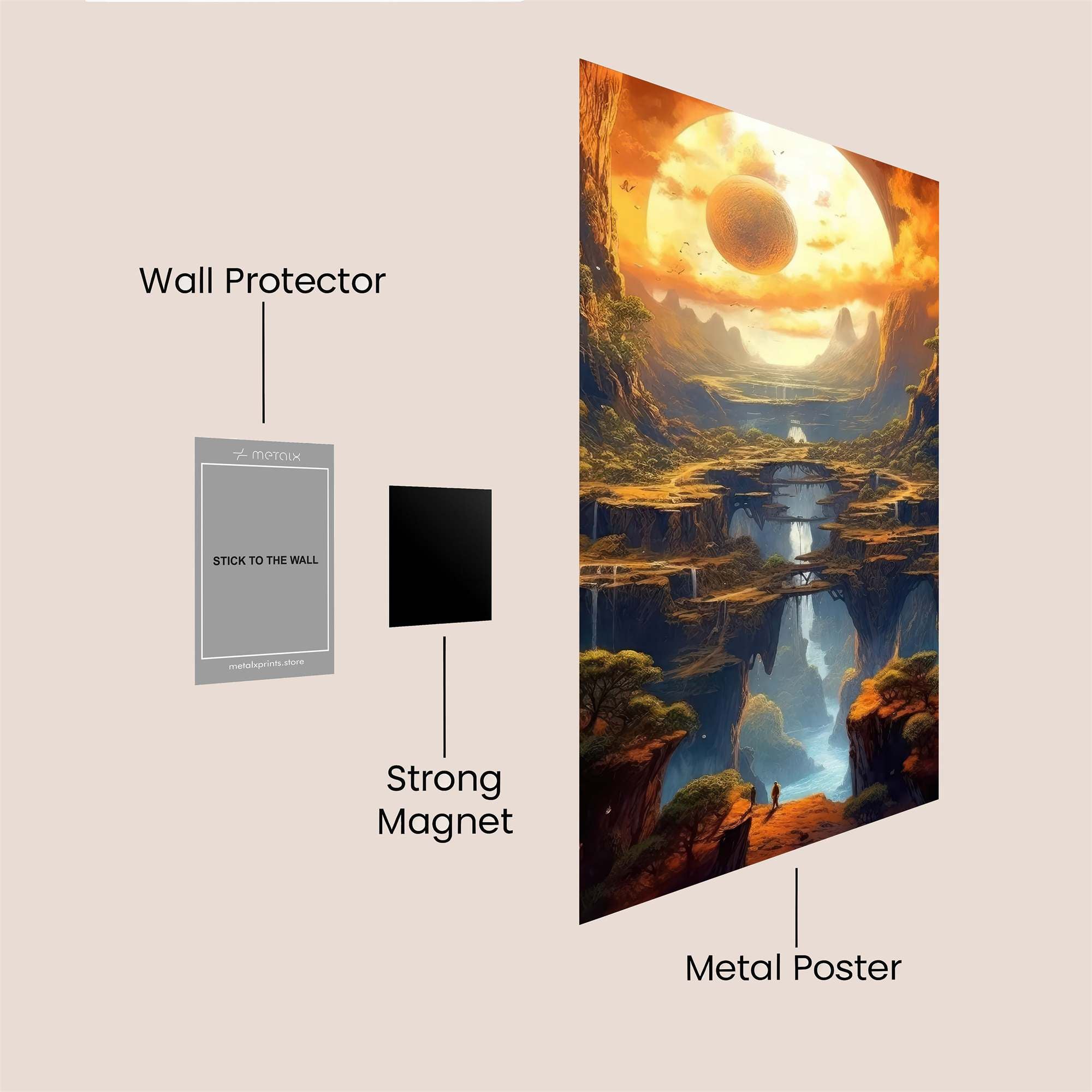 Sunlit Serenity Safe Wall Magnetic / M
