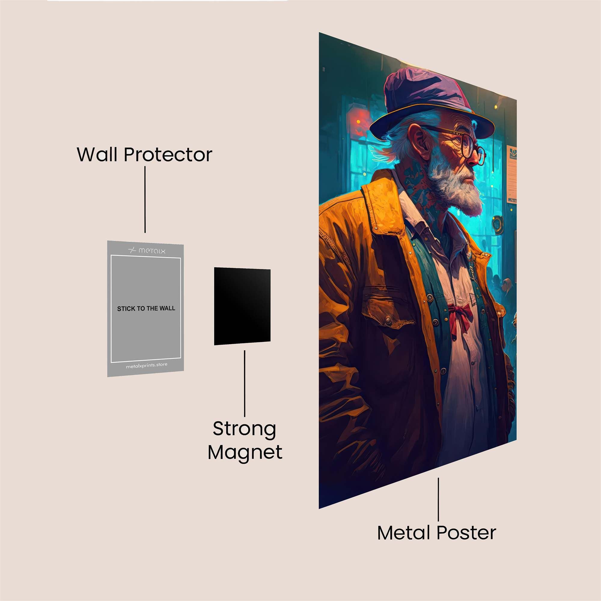 Wise Wanderer Safe Wall Magnetic / M