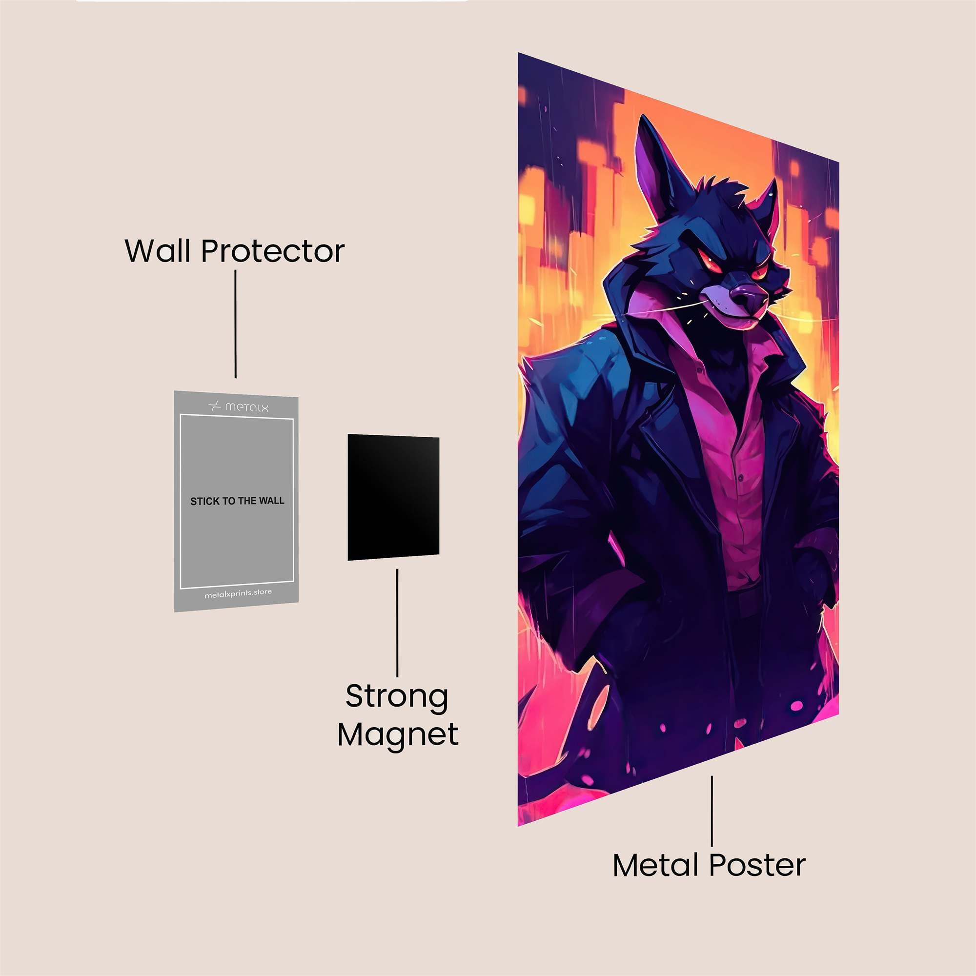 Neon Rebel Safe Wall Magnetic / M