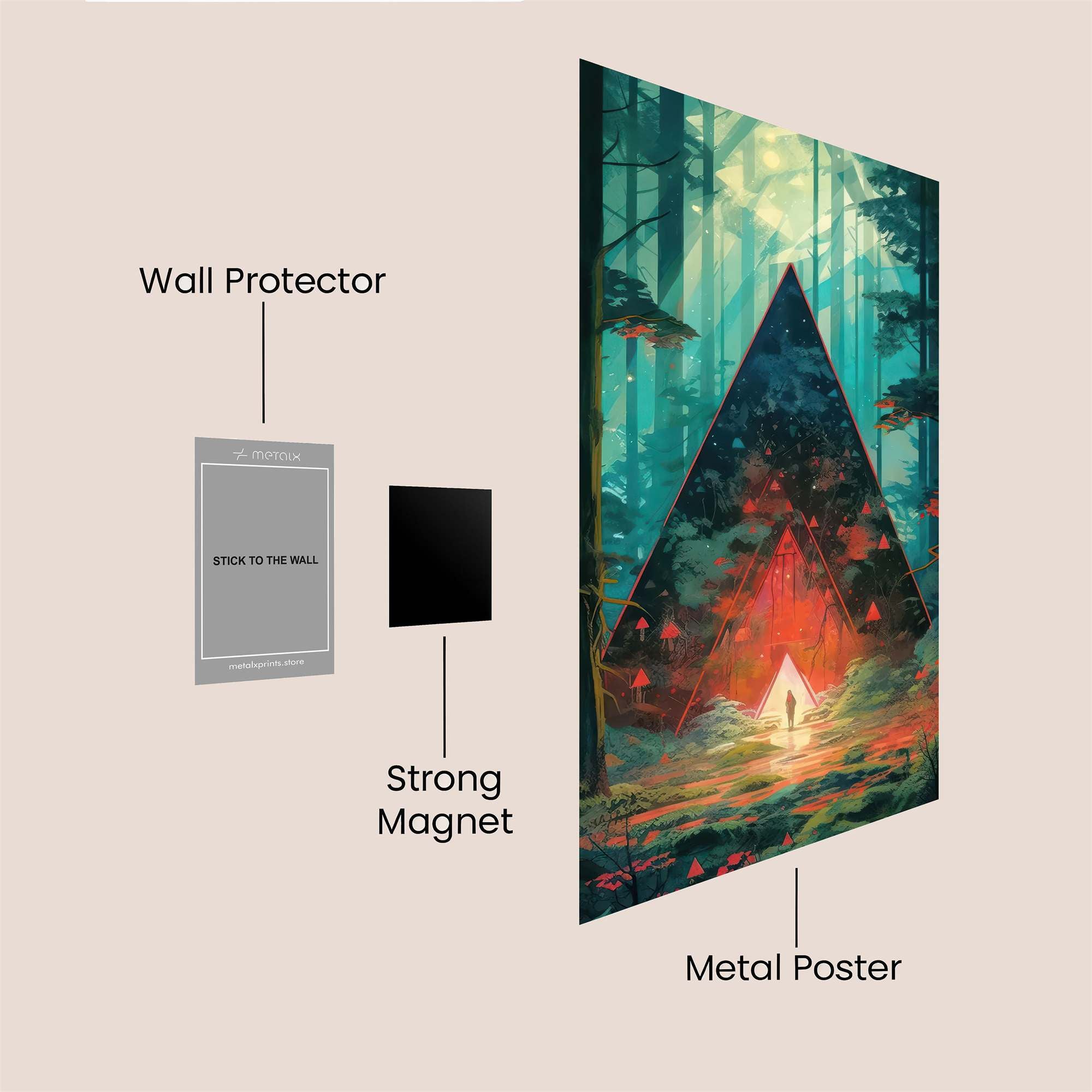 Pyramid Enigma Safe Wall Magnetic / M
