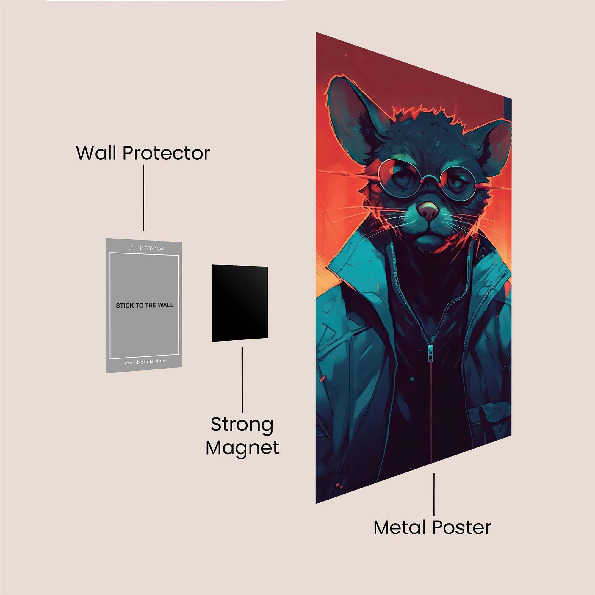 Cool Cat Safe Wall Magnetic / M