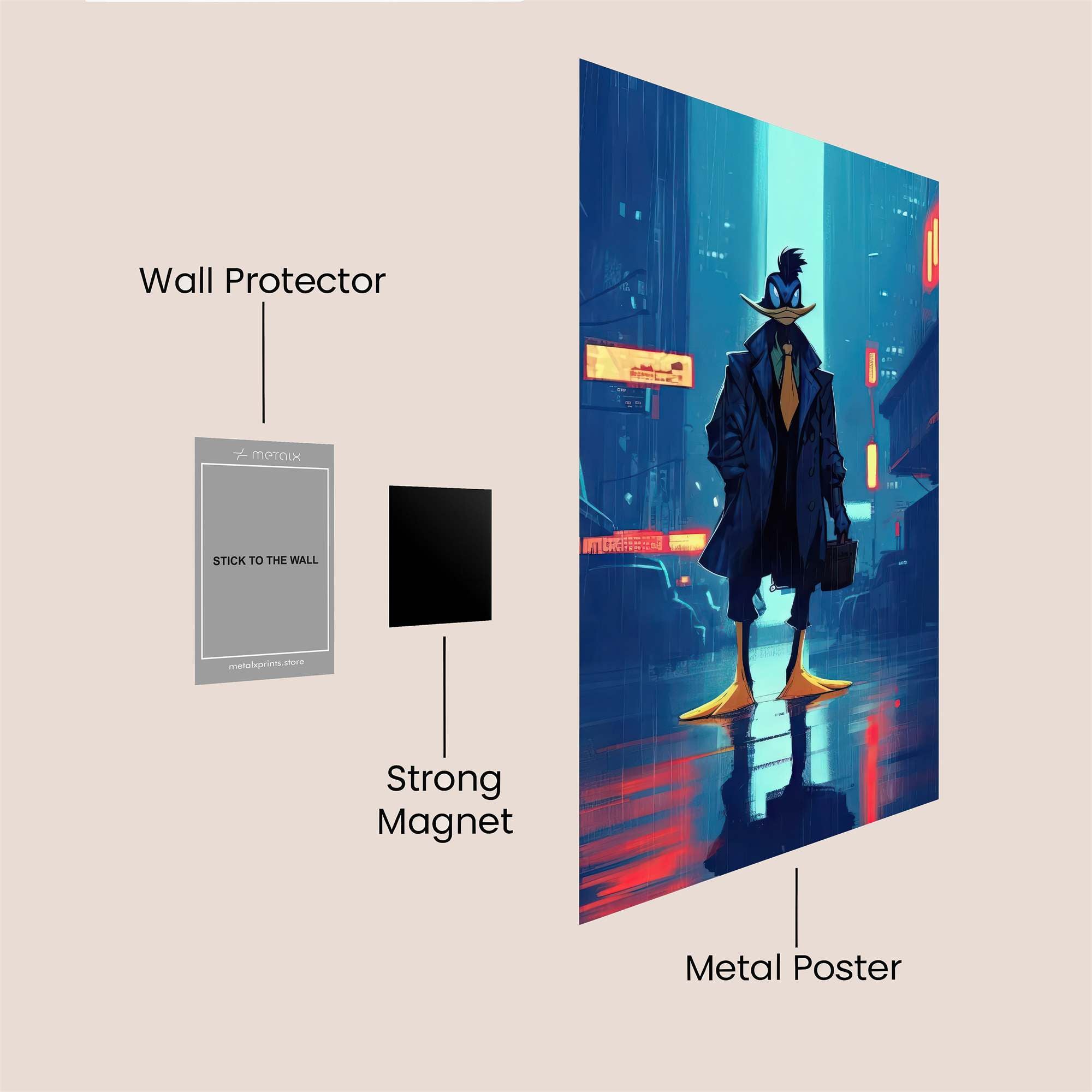 Duck Noir Safe Wall Magnetic / M