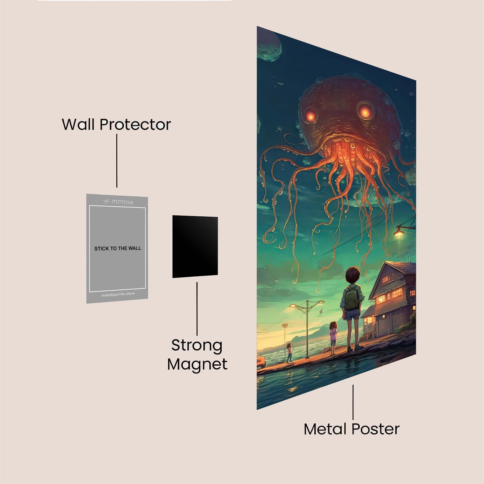 Jellyfish Dream Safe Wall Magnetic / M