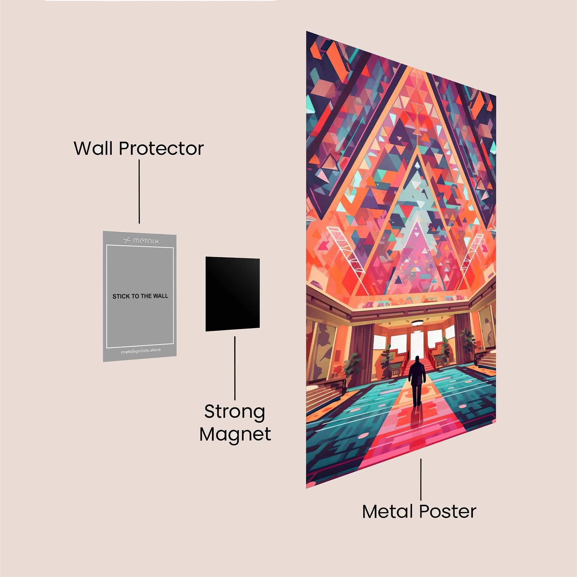 Geometric Rapture Safe Wall Magnetic / M