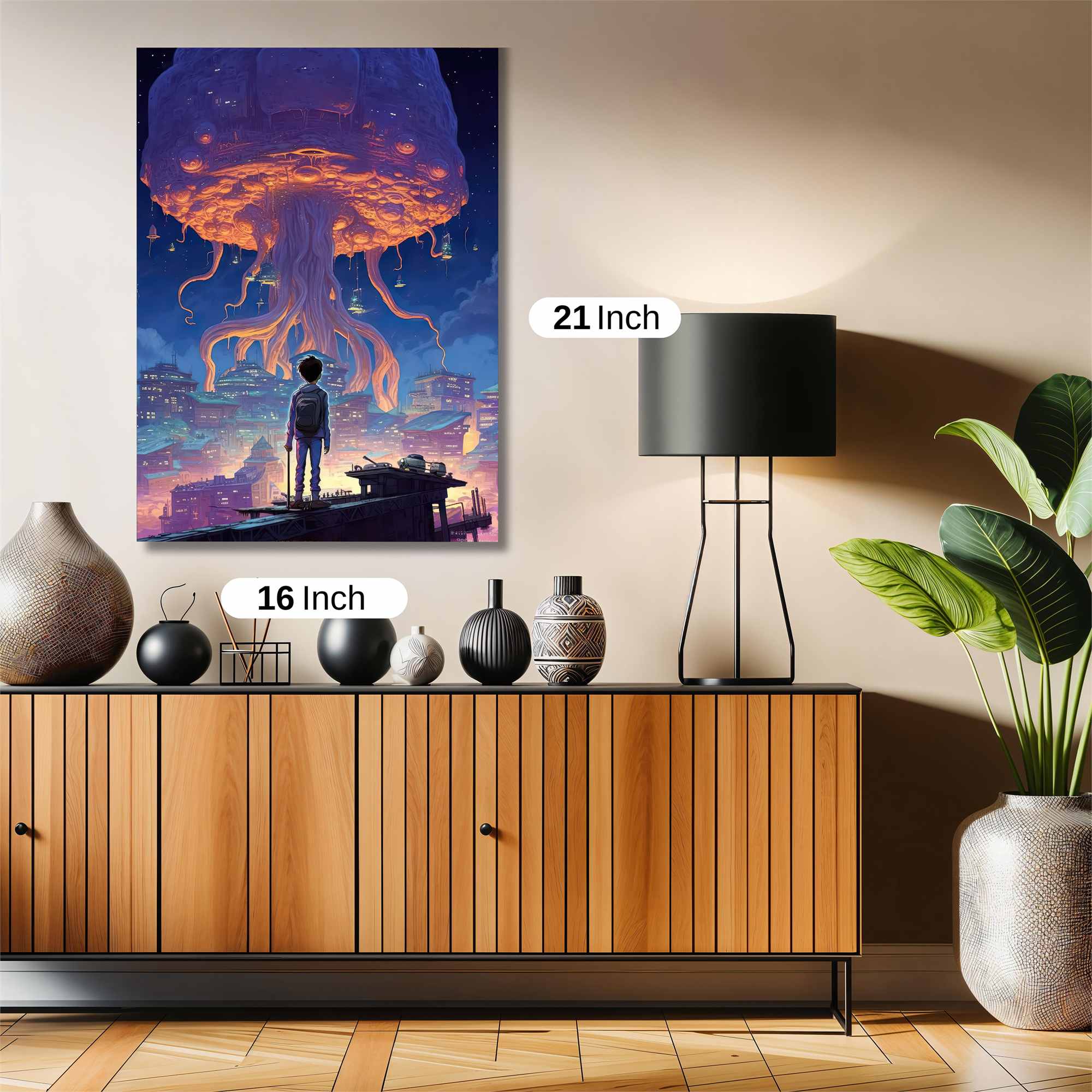 Jellyfish Dreamscape Safe Wall Magnetic / M