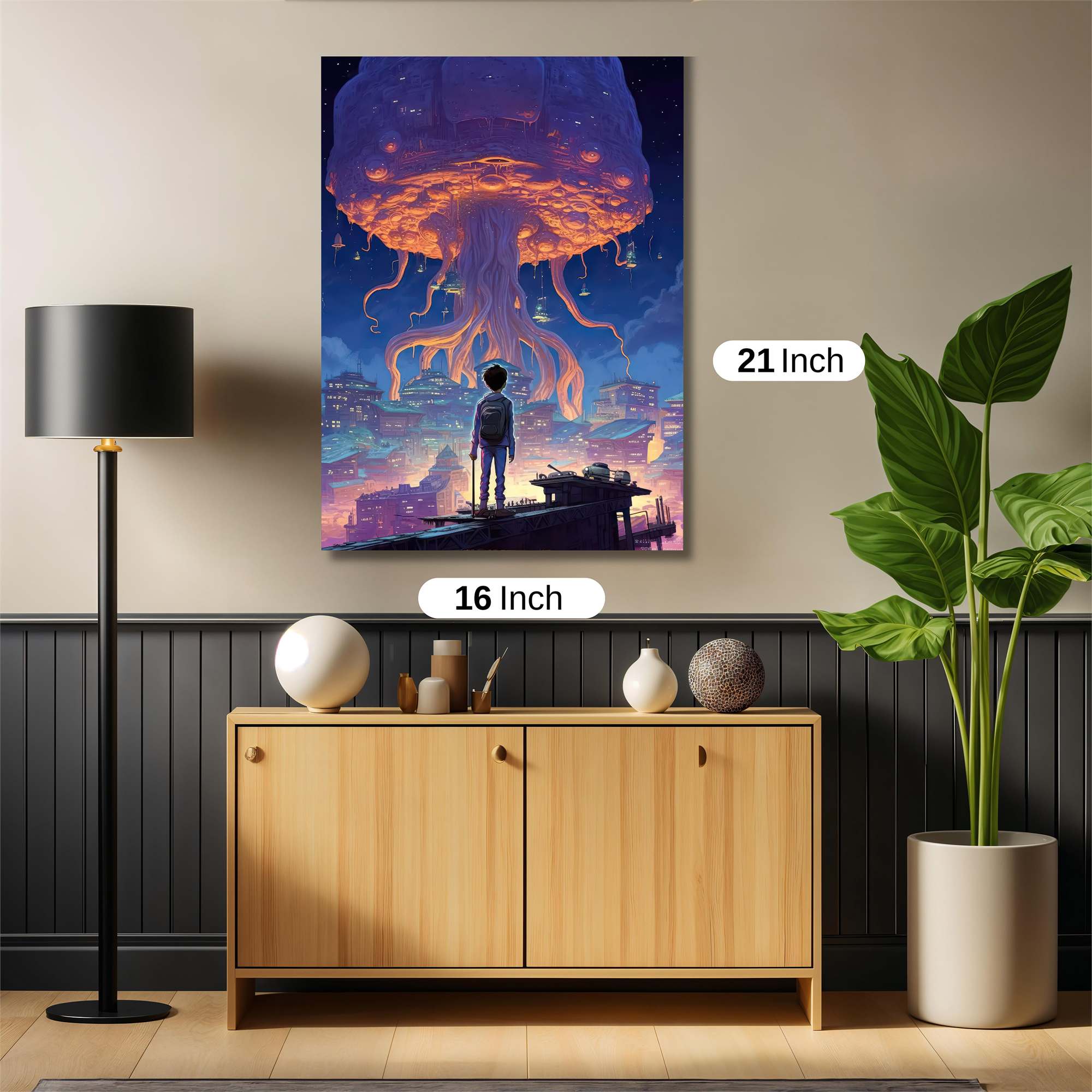 Jellyfish Dreamscape Safe Wall Magnetic / M