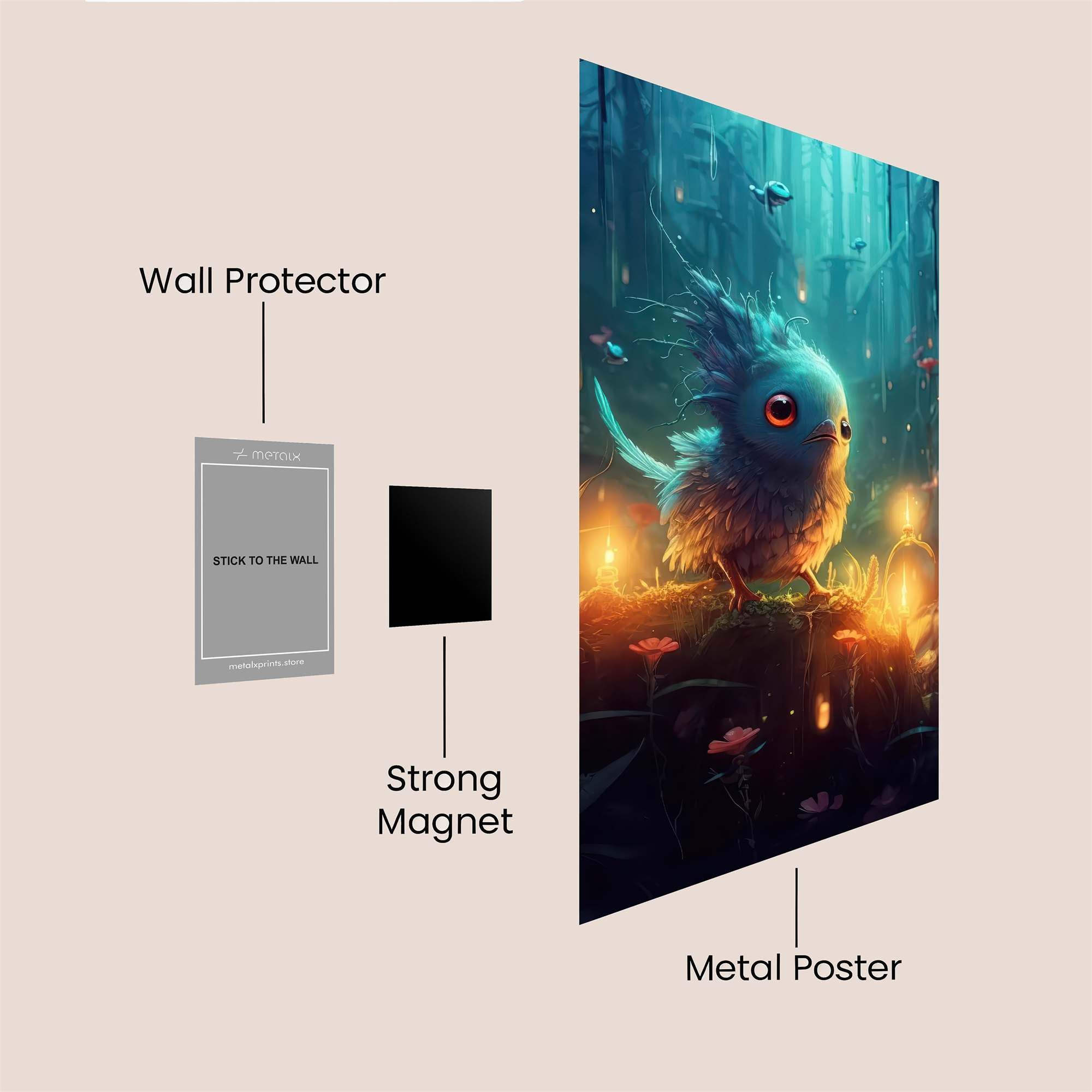 Glowbird Enchanting Safe Wall Magnetic / M