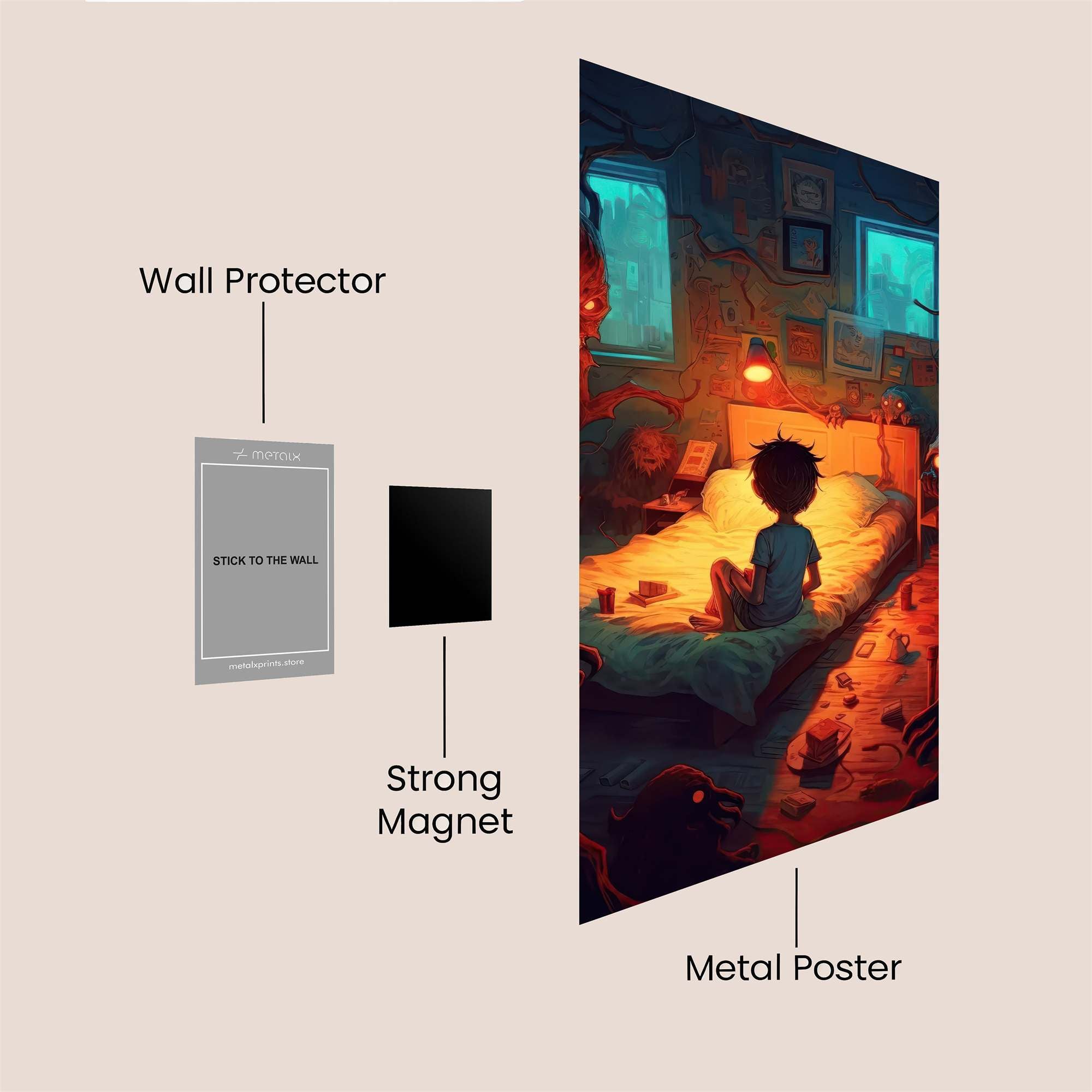 Nightmare Whispers Safe Wall Magnetic / M