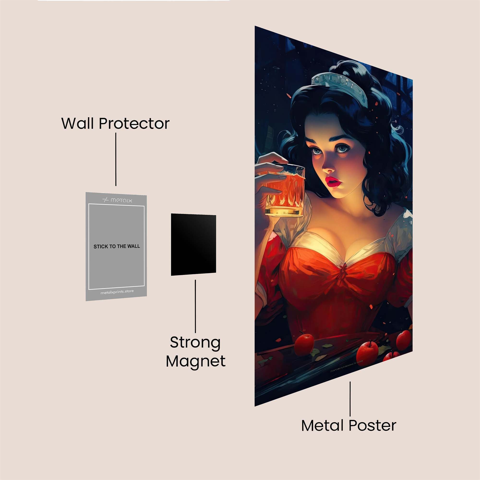 Snow White Temptation Safe Wall Magnetic / M