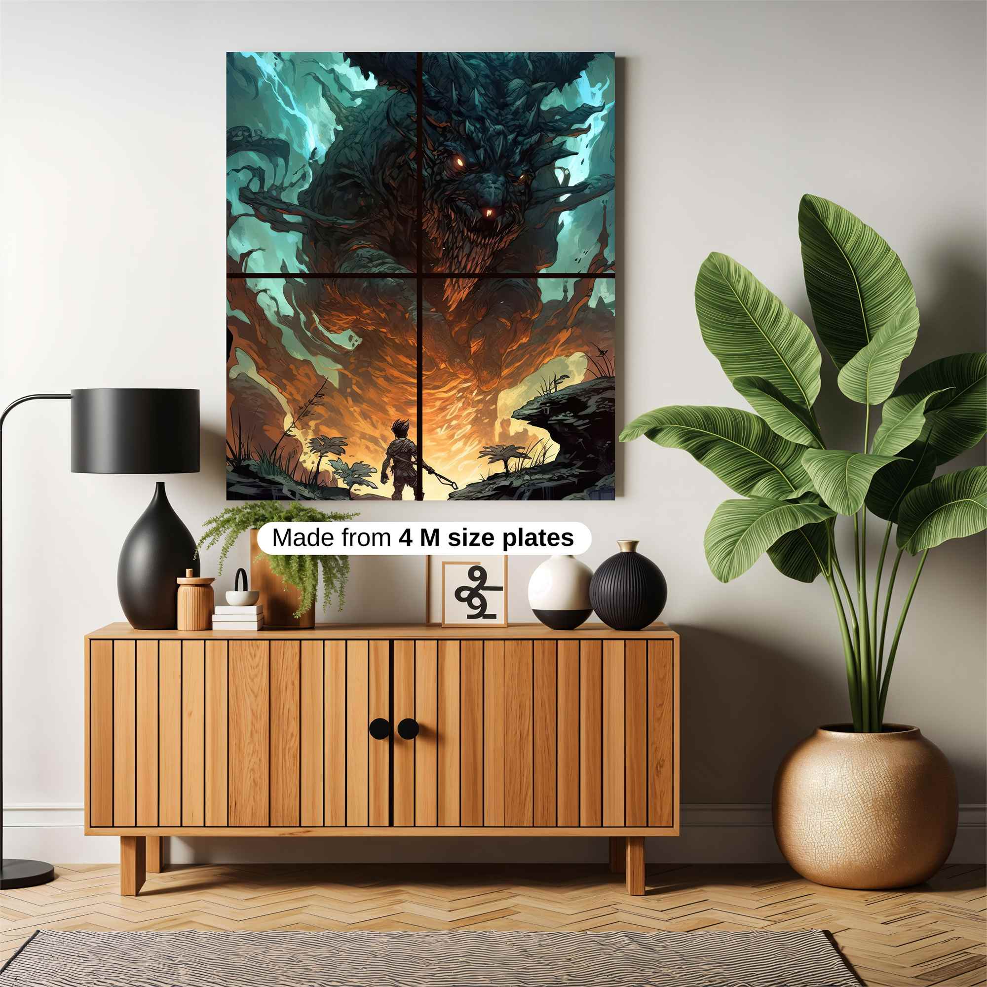 Godzilla Ferocious Safe Wall Magnetic / M