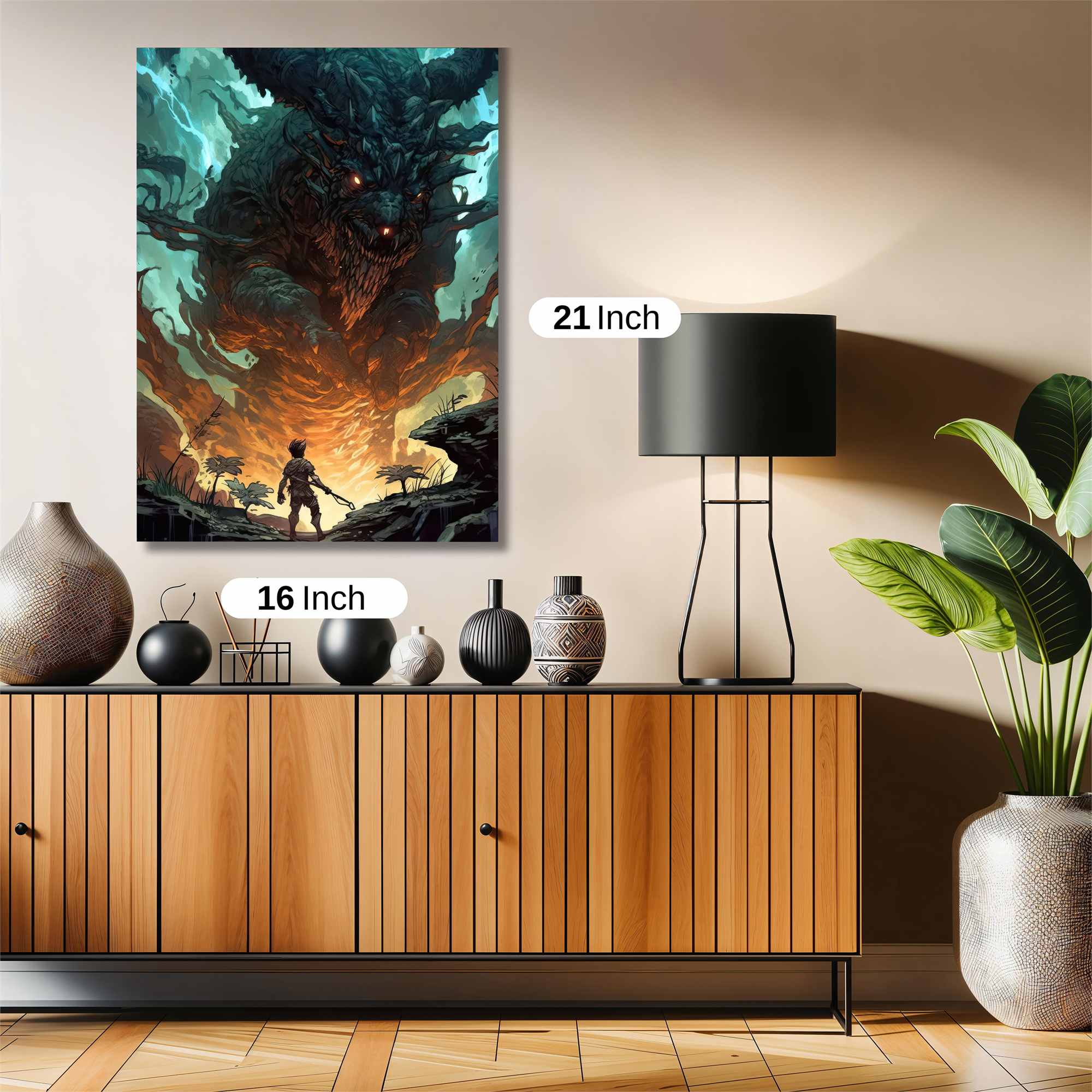 Godzilla Ferocious Safe Wall Magnetic / M