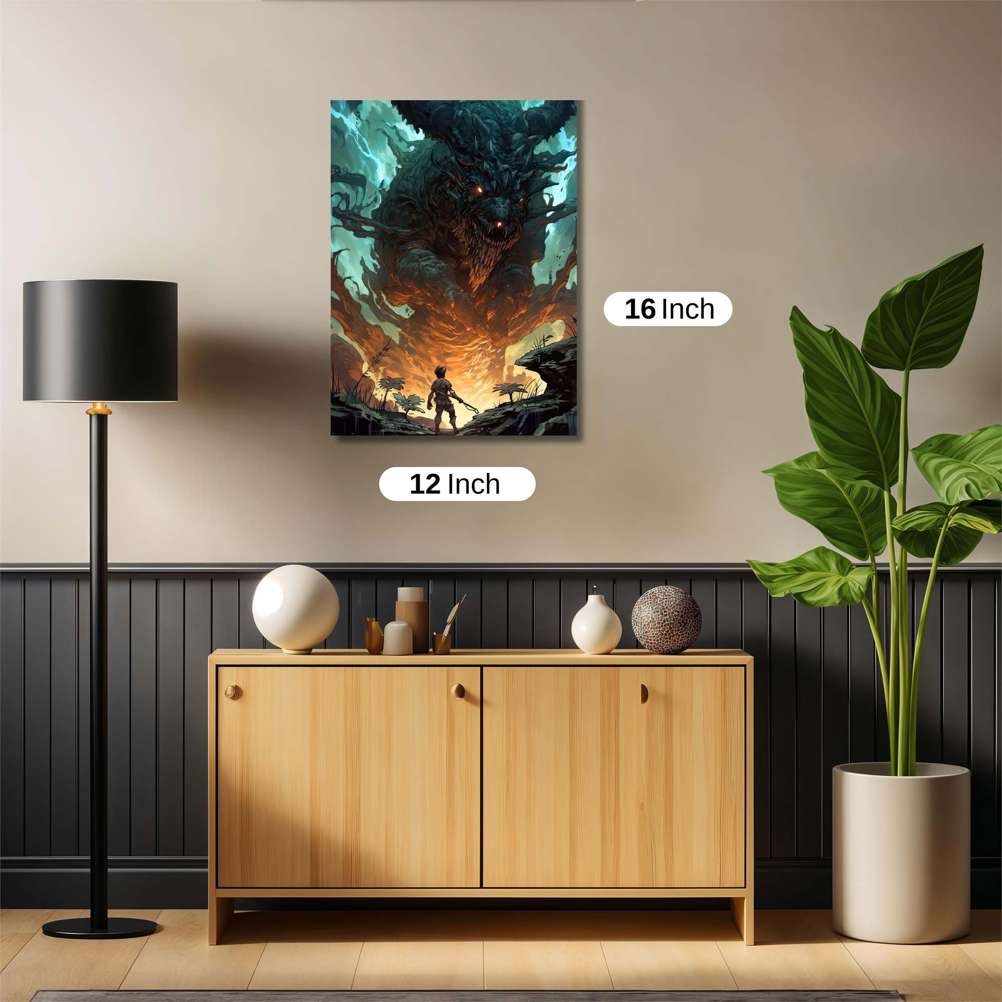 Godzilla Ferocious Safe Wall Magnetic / M