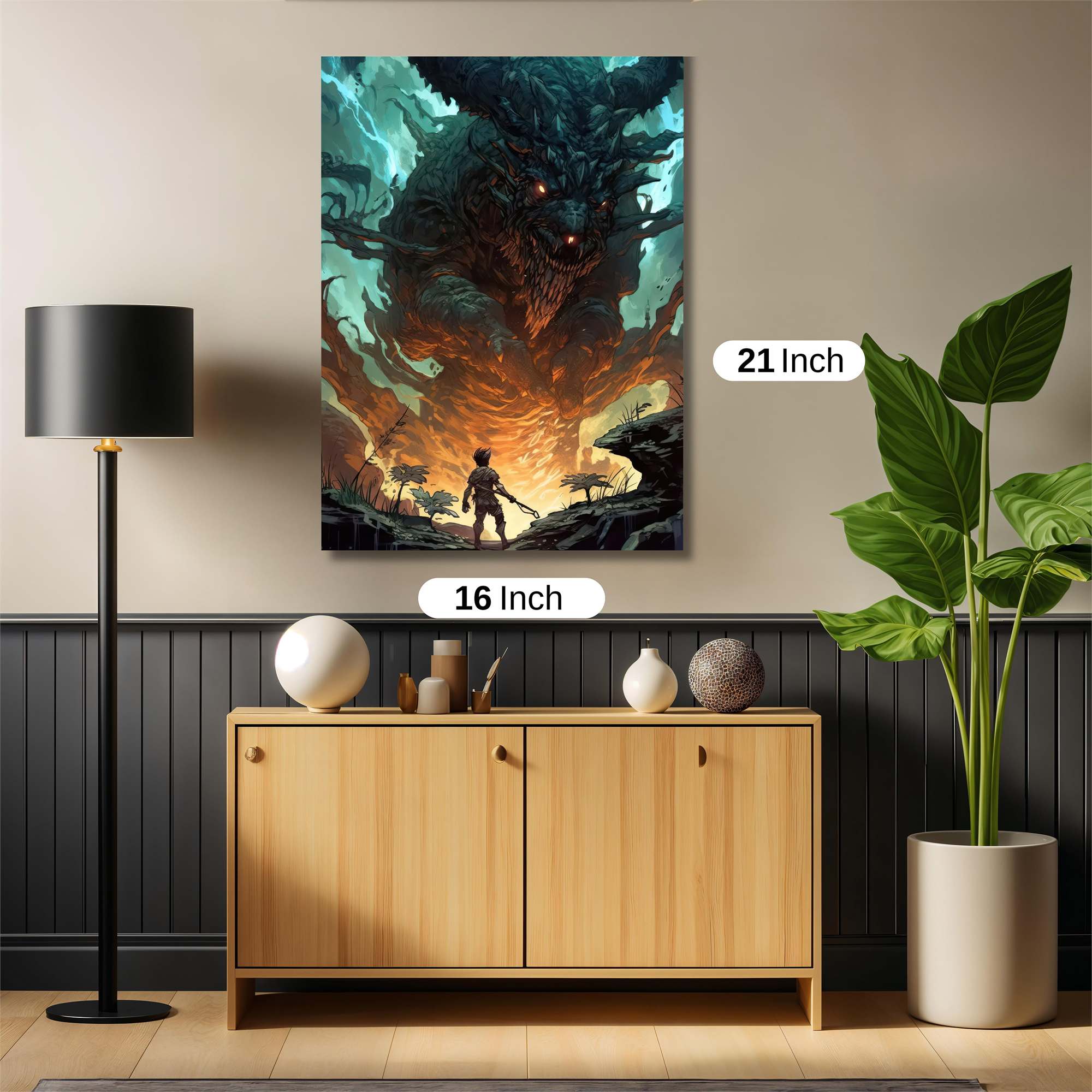 Godzilla Ferocious Safe Wall Magnetic / M