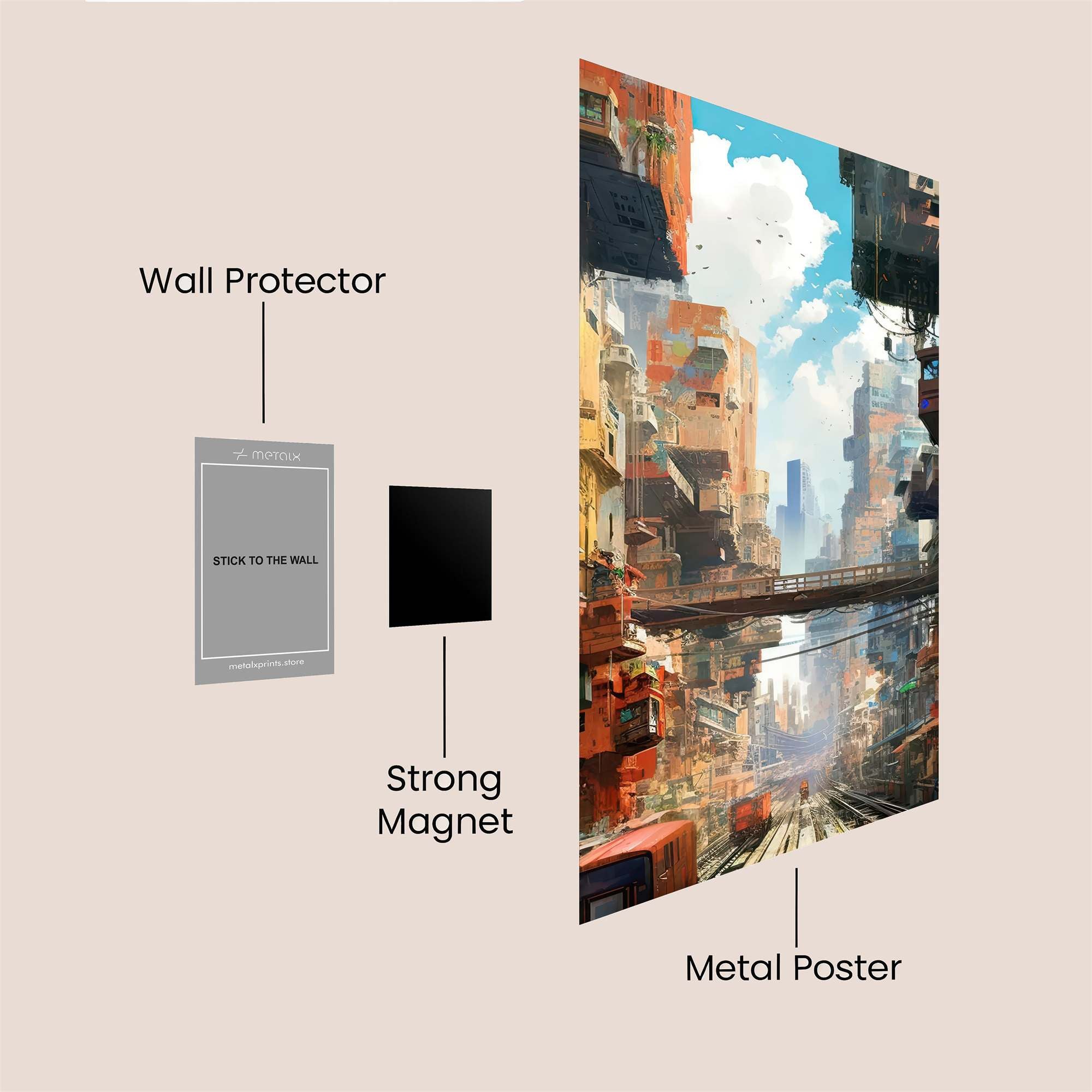 Cyberpunk Dreamscape Safe Wall Magnetic / M