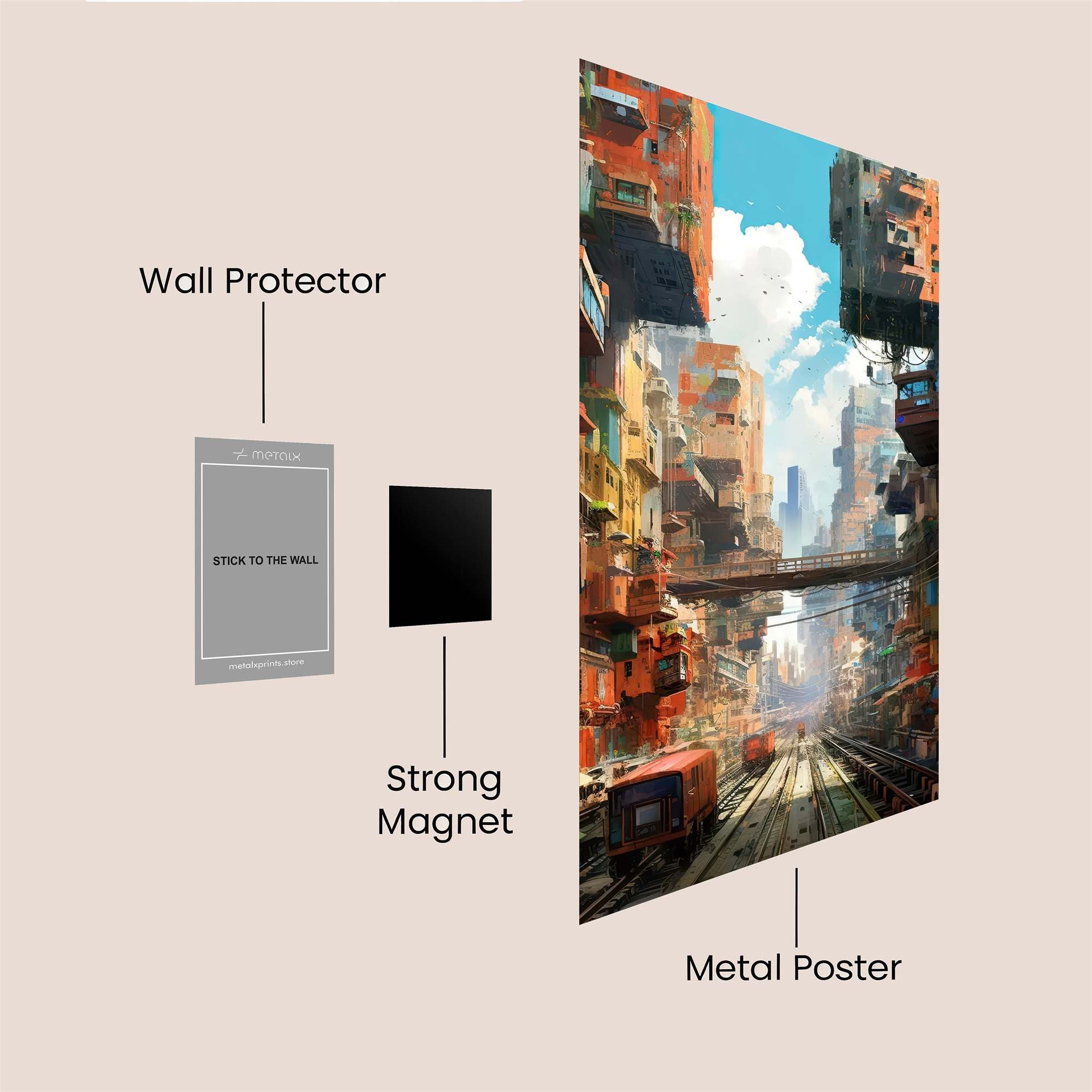 Cyberpunk Dreamscape Safe Wall Magnetic / M