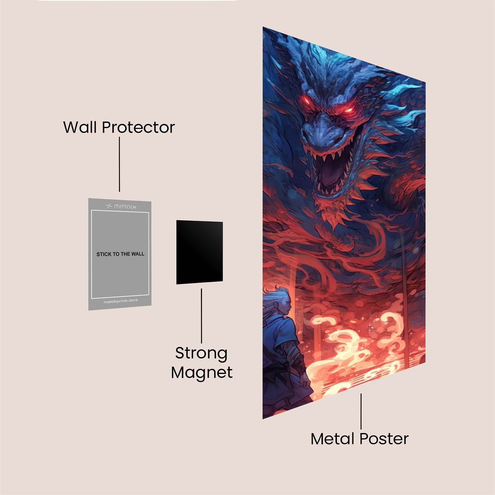 Dragon Fury Safe Wall Magnetic / M