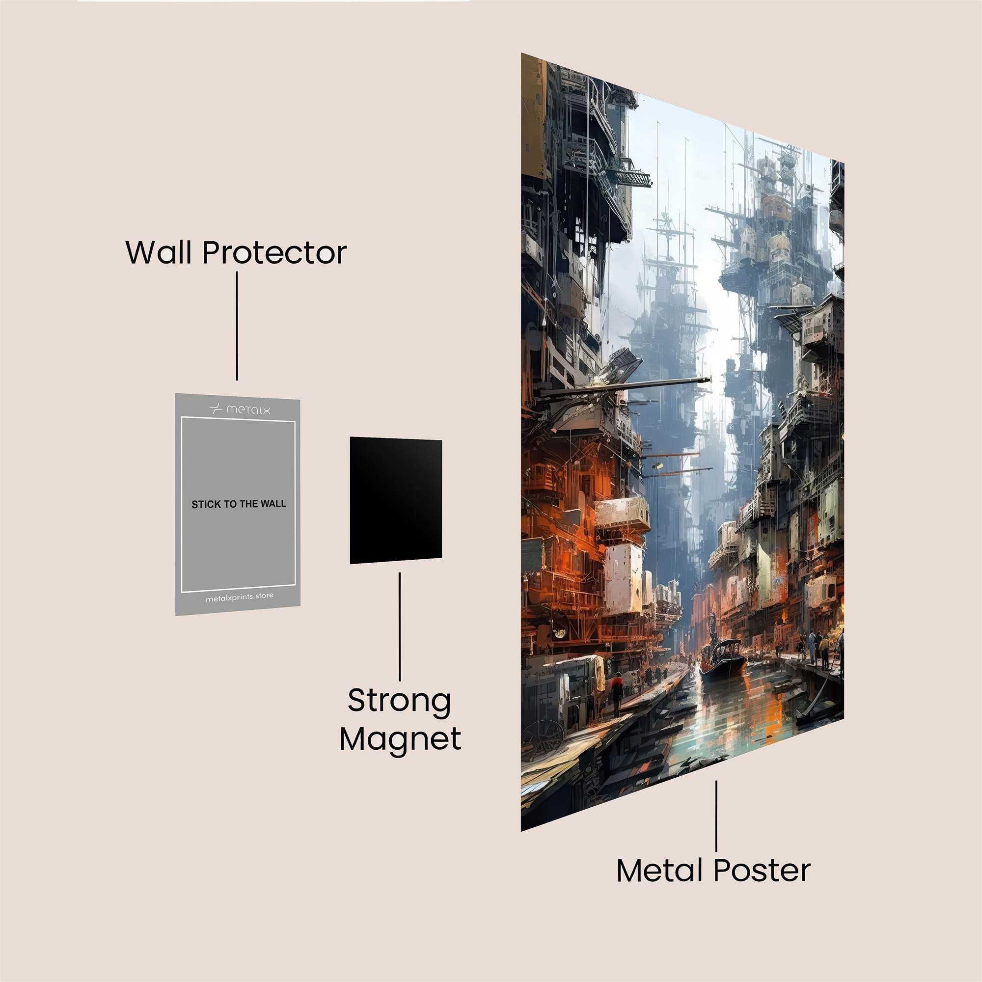 Cyberpunk Melancholy Safe Wall Magnetic / M