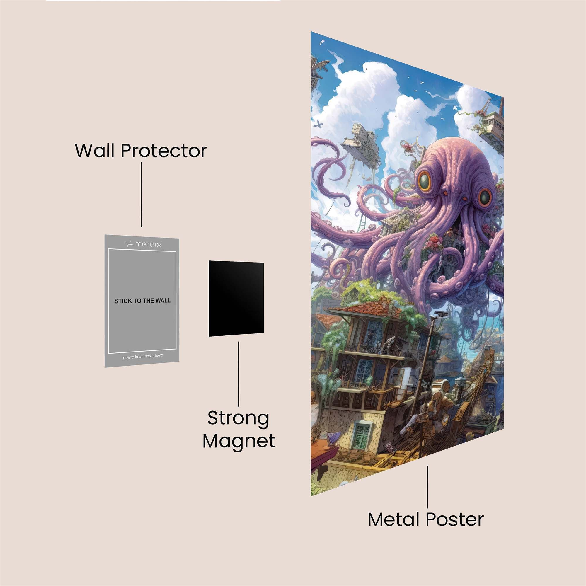 Kraken Dreamscape Safe Wall Magnetic / M
