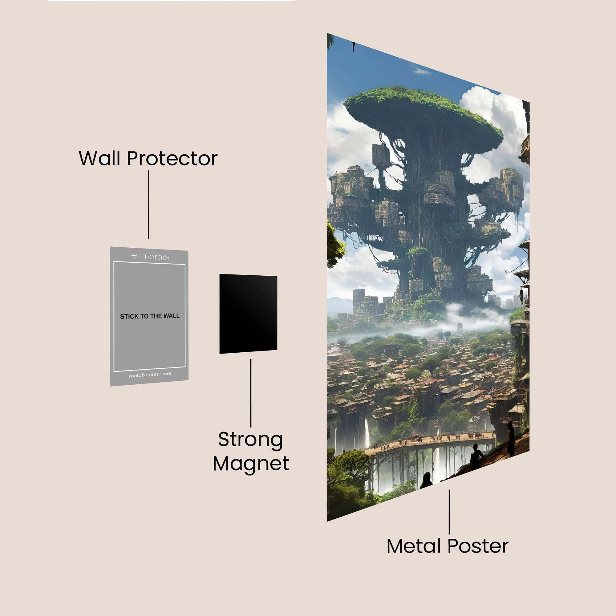 Arboria Tranquil Safe Wall Magnetic / M