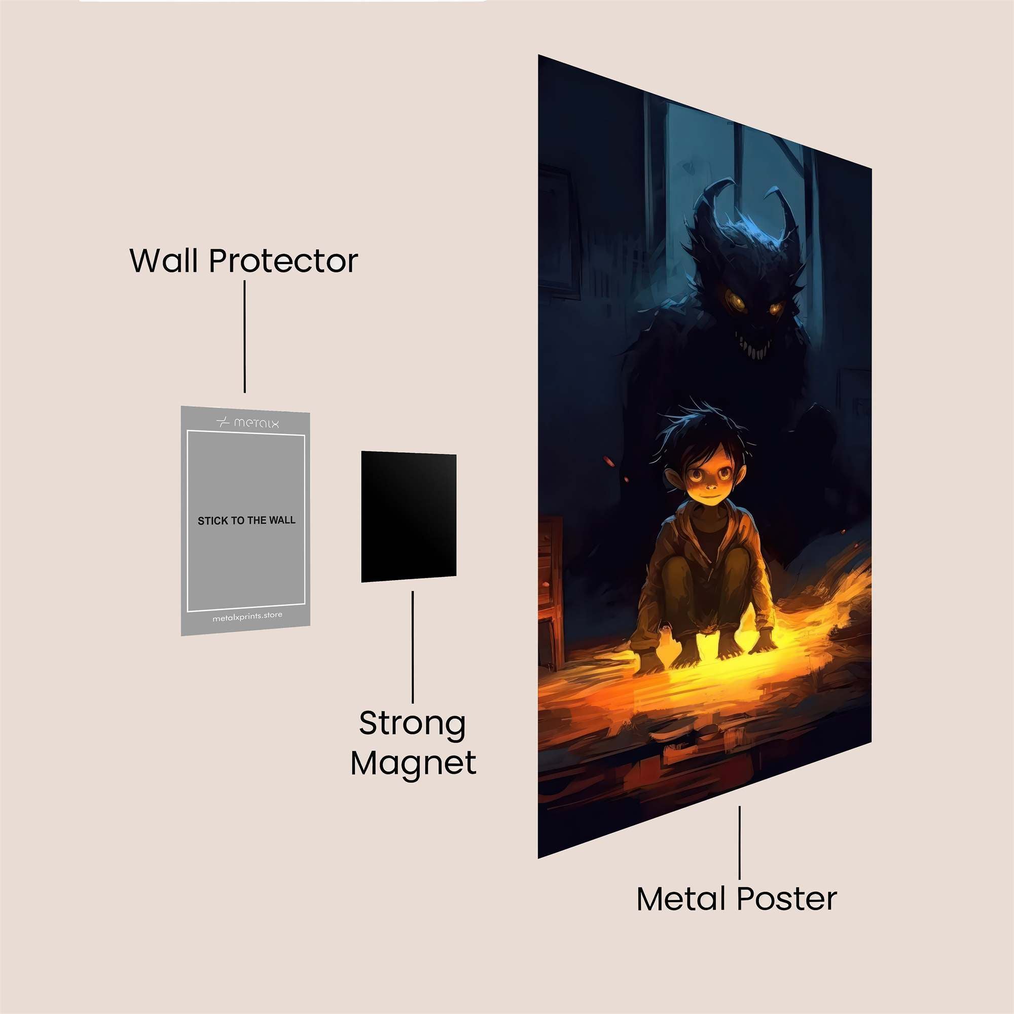 Monster Menace Safe Wall Magnetic / M