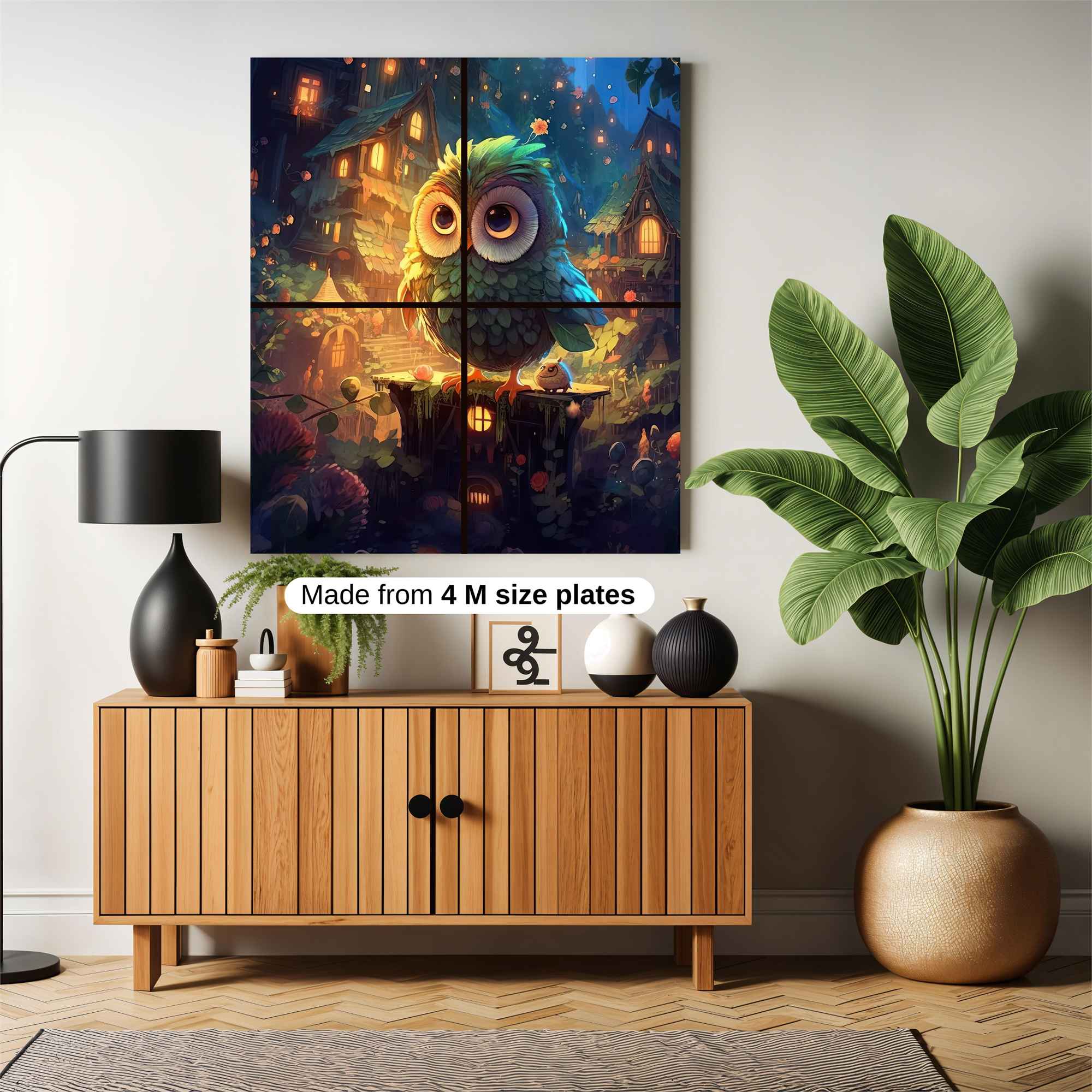 Owl Whimsy Safe Wall Magnetic / M