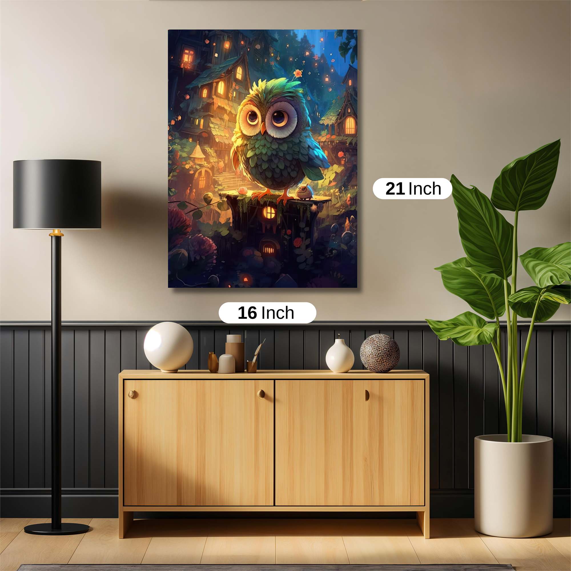 Owl Whimsy Safe Wall Magnetic / M