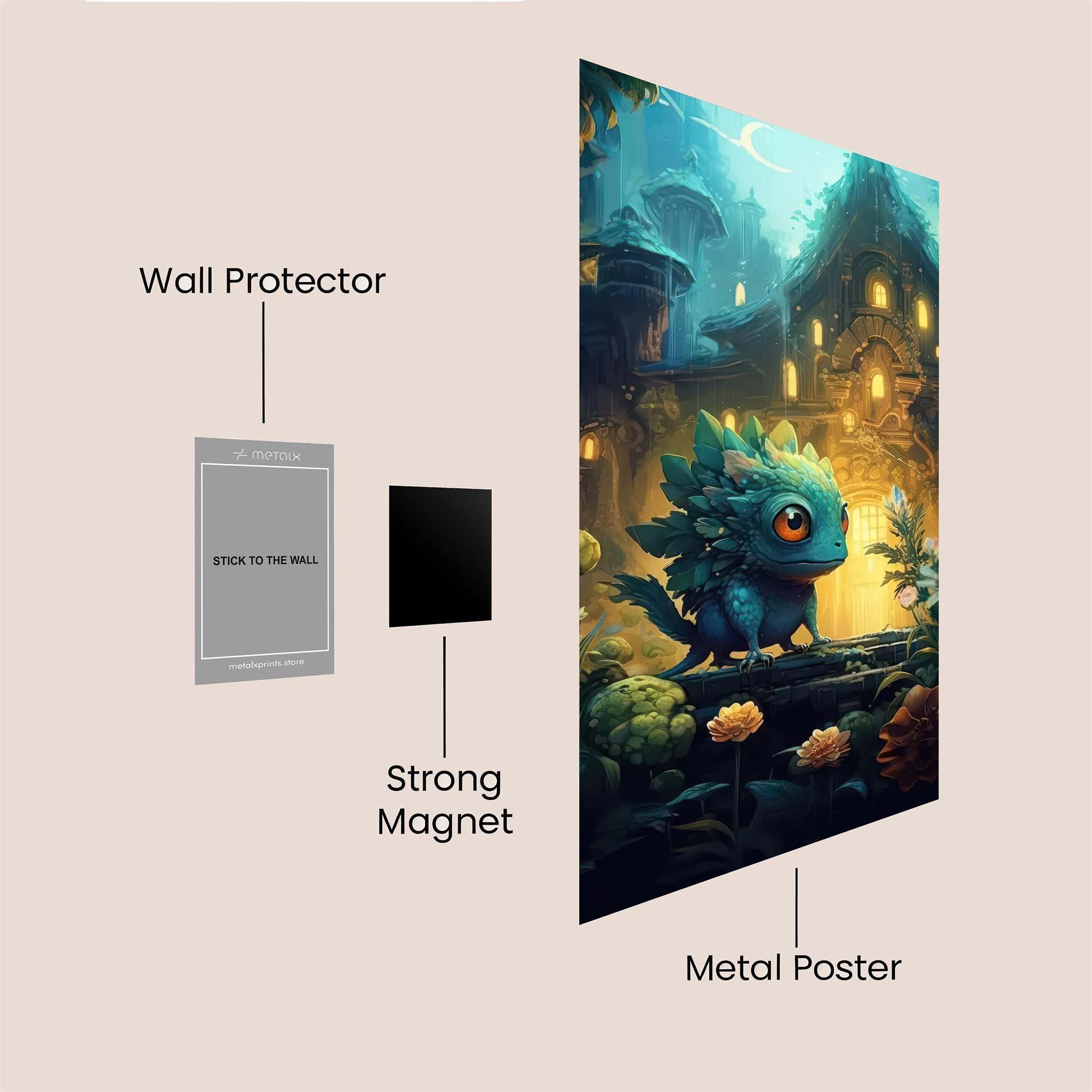 Dragon Whimsy Safe Wall Magnetic / M