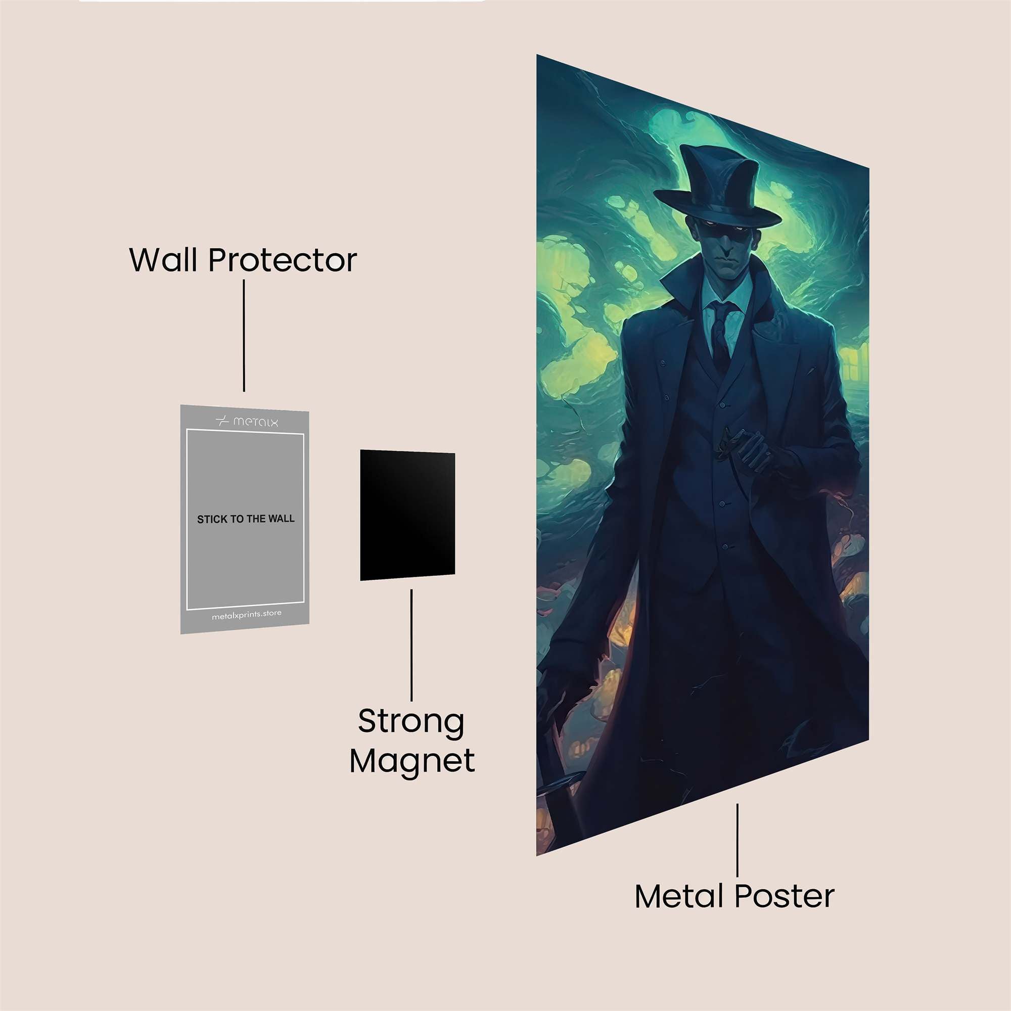 Shadow Enigma Safe Wall Magnetic / M