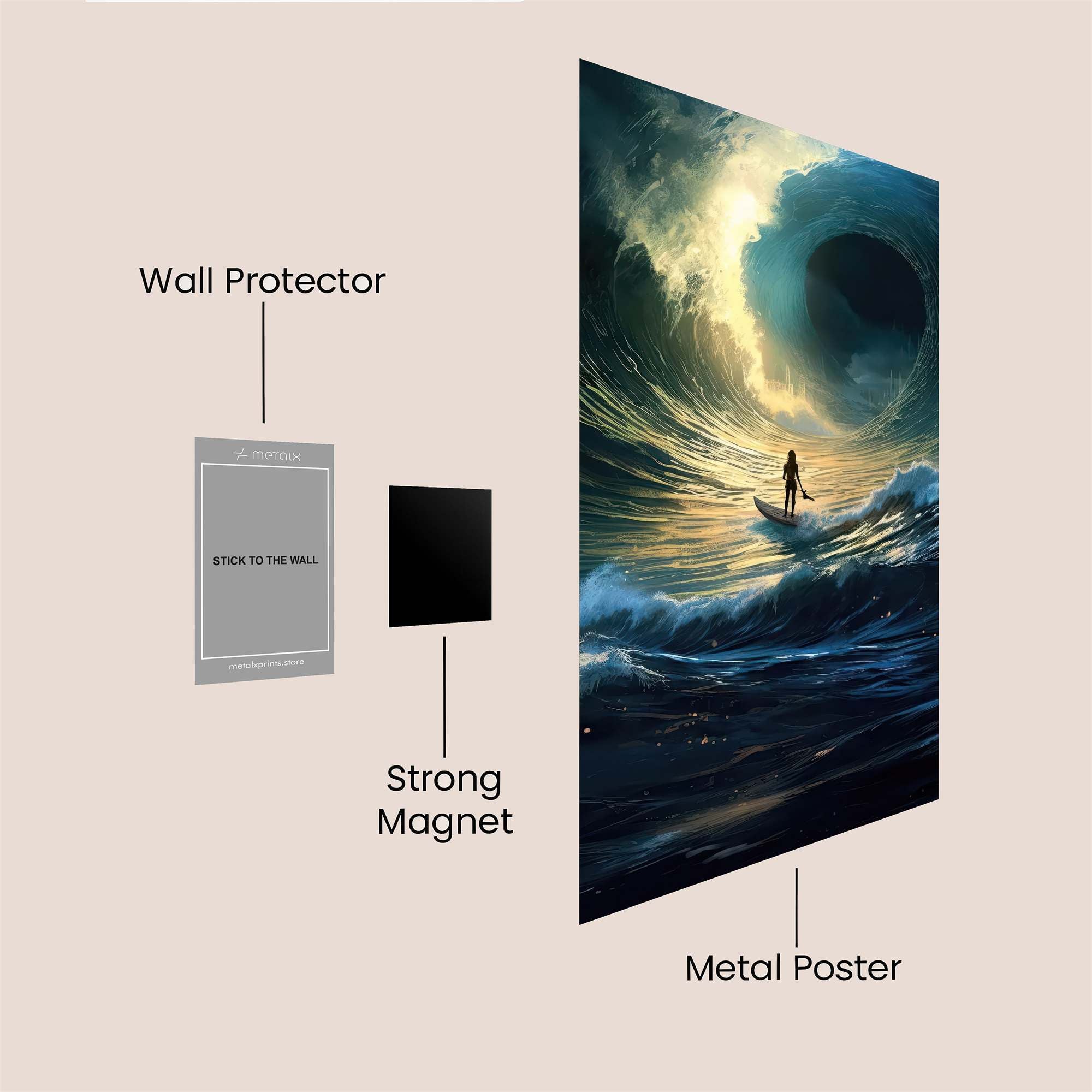 Surfer's Abyss Safe Wall Magnetic / M