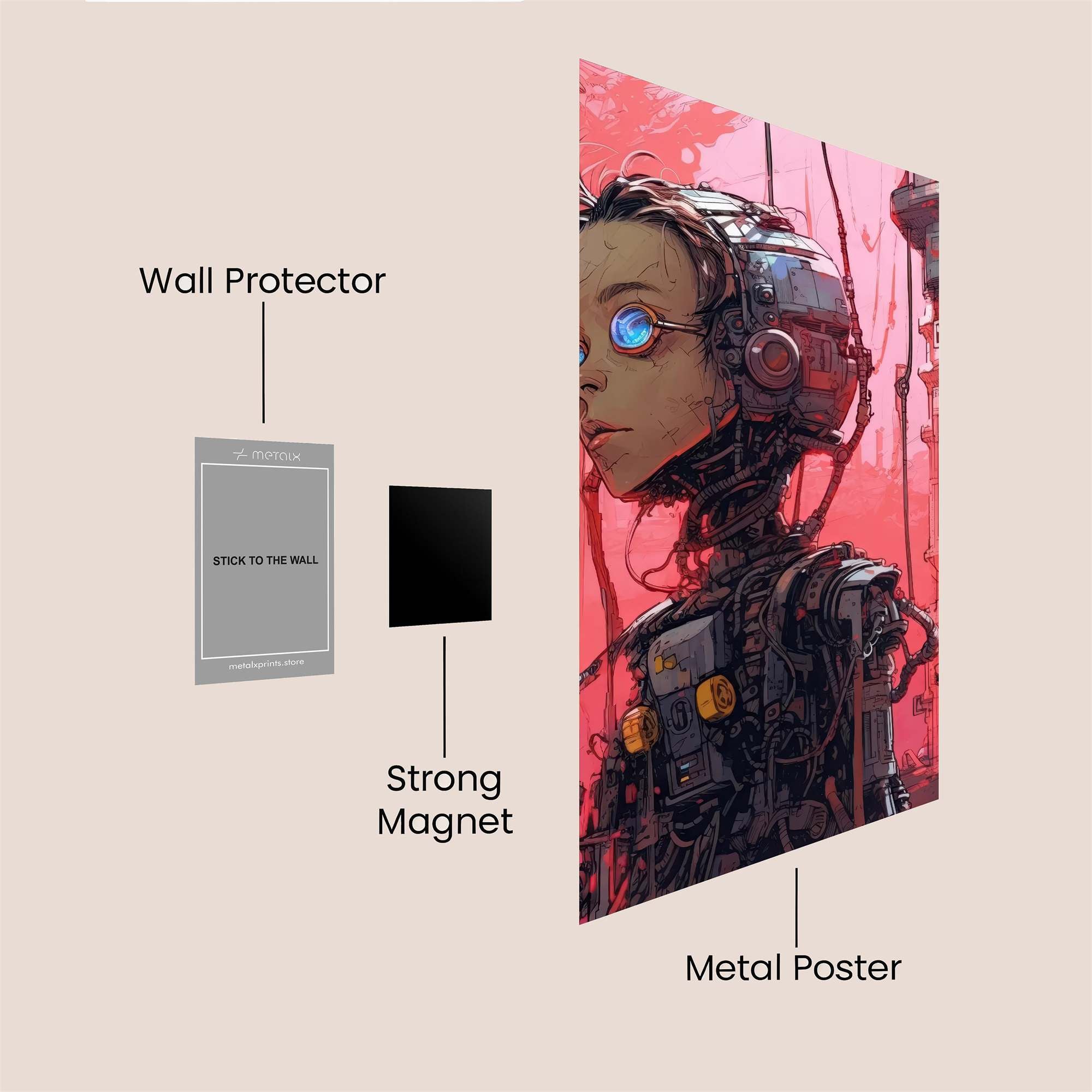 Robot Solitude Safe Wall Magnetic / M