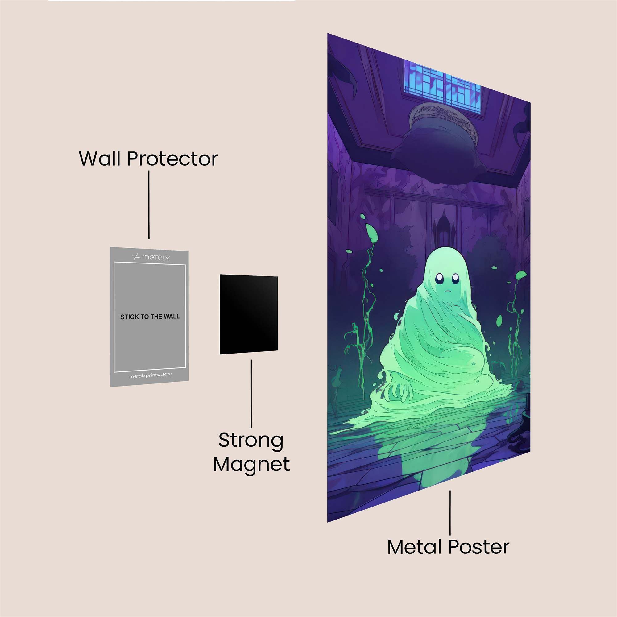 Ghostly Tranquil Safe Wall Magnetic / M