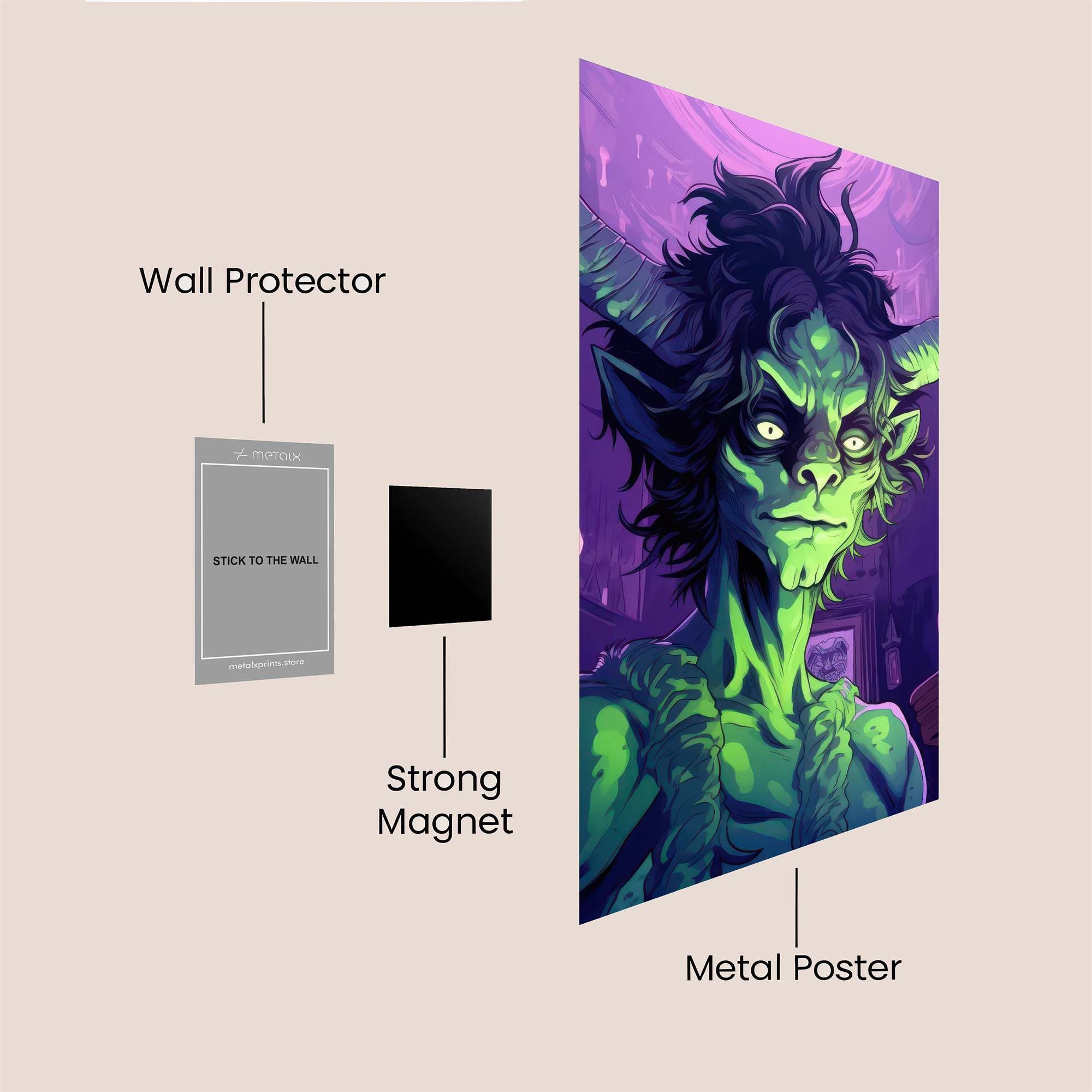 Pan Whimsical Safe Wall Magnetic / M